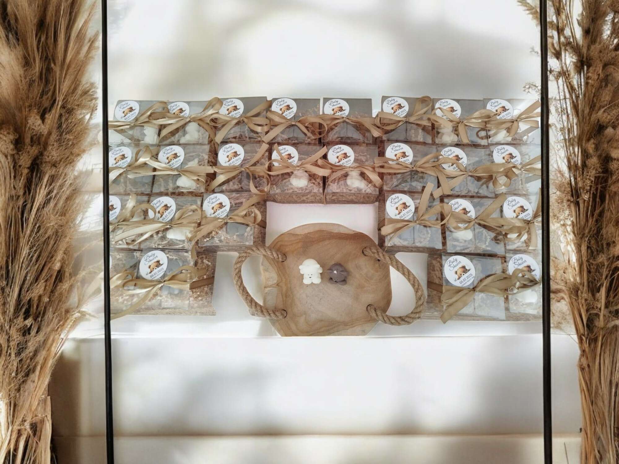 Baby Shower avec des bougies Petit nounours 