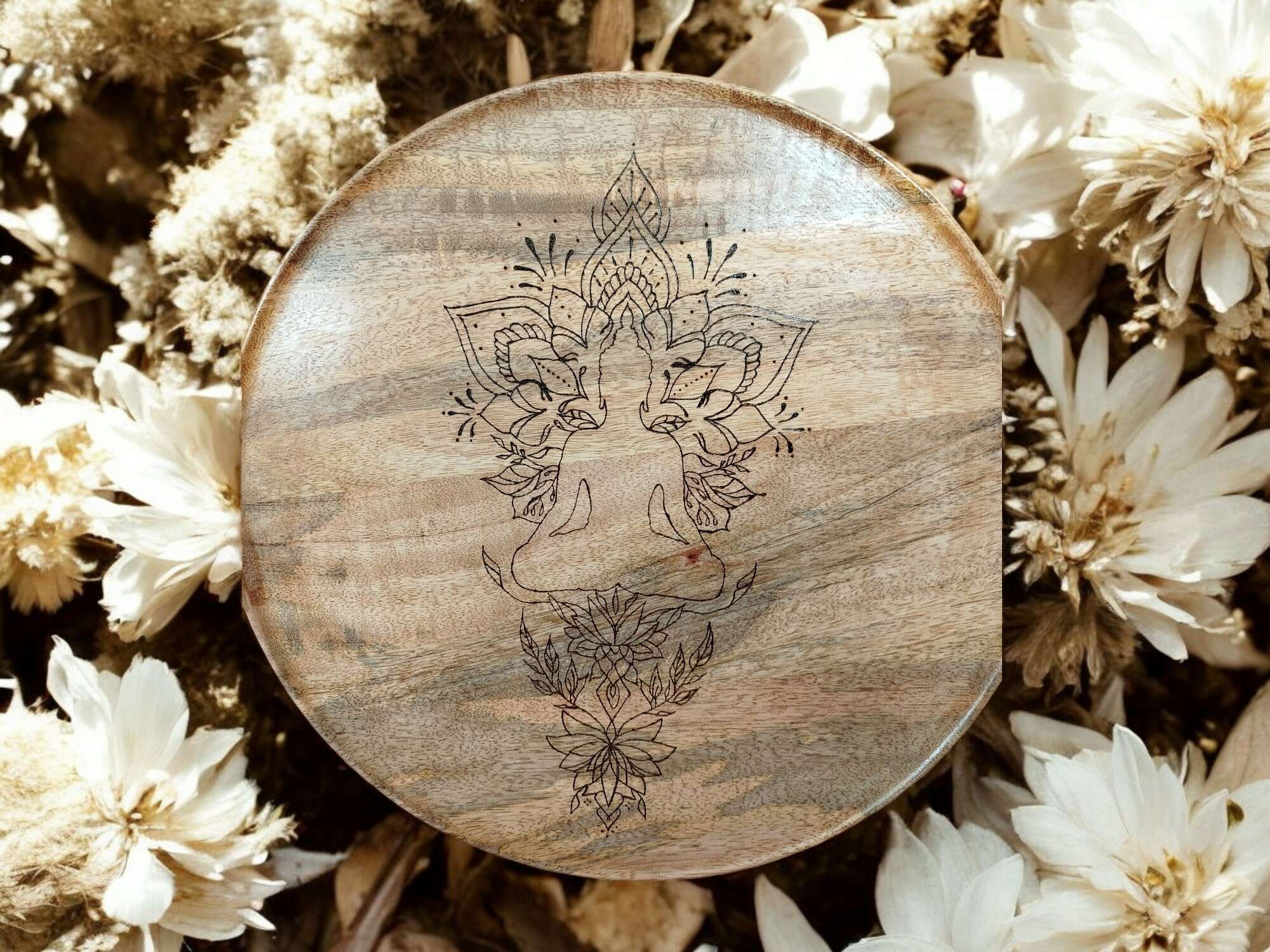 Grand plateau Bouddha