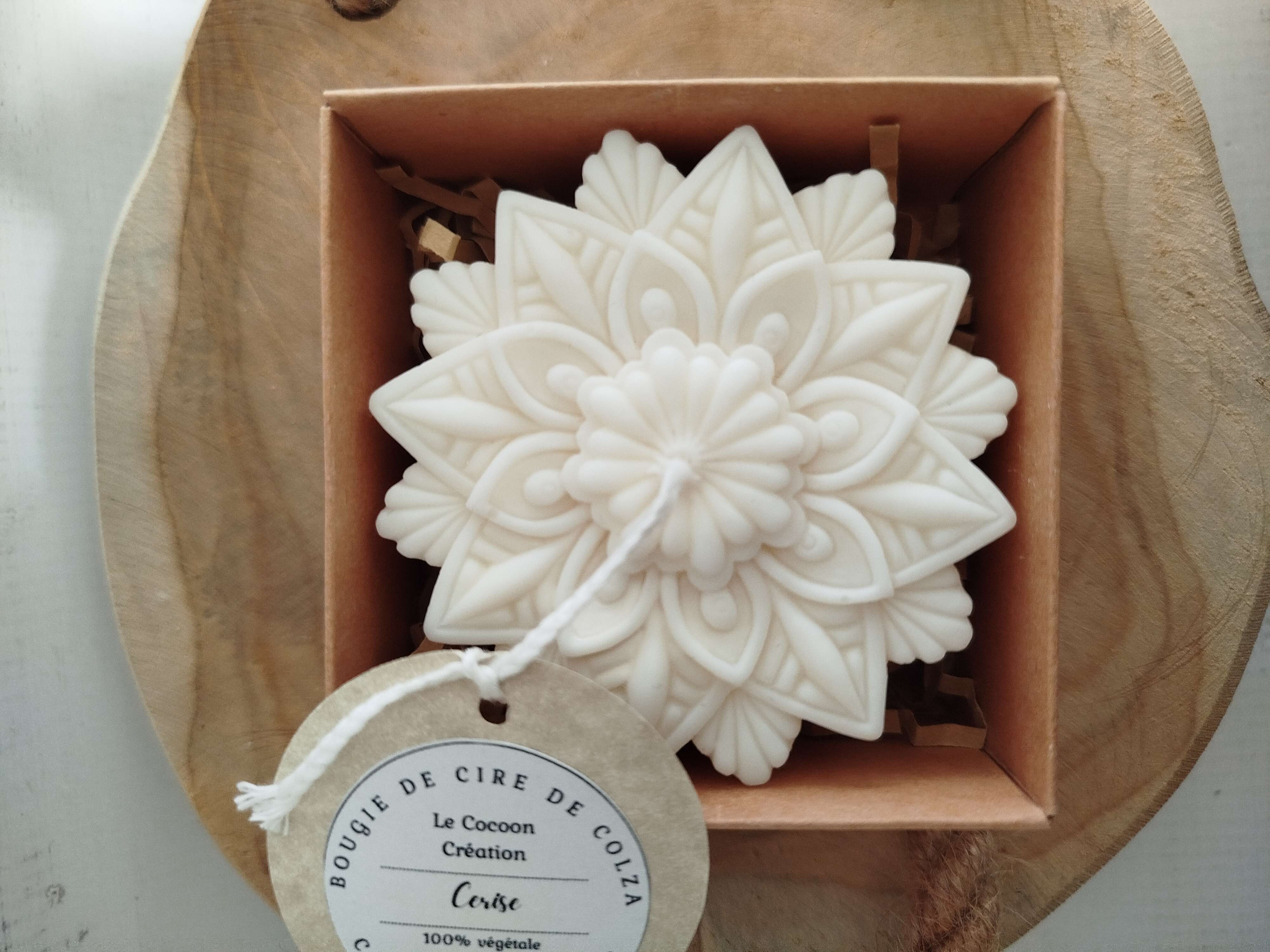 Bougie Mandala Cerise
