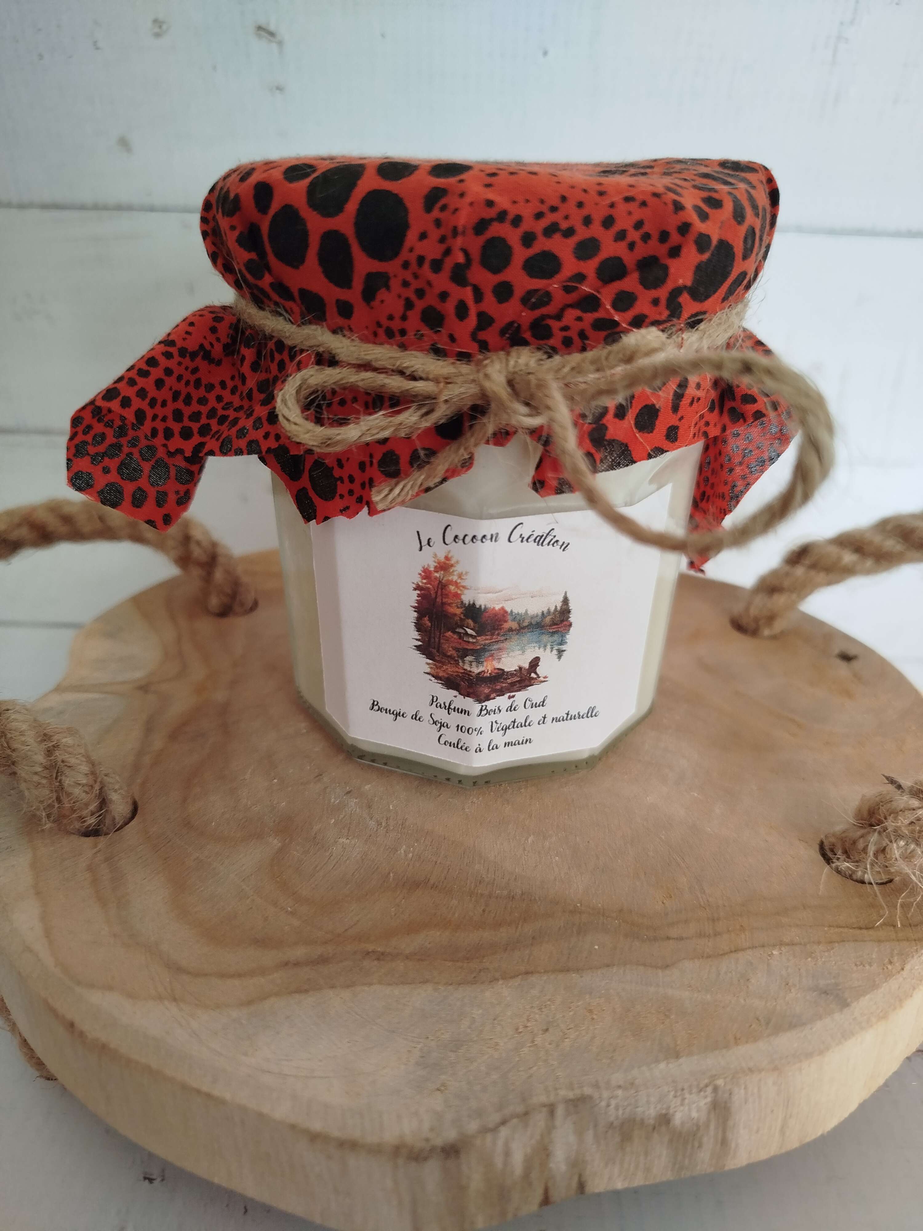 Bougie Bois de Oud Ancien Pot Bonne Maman