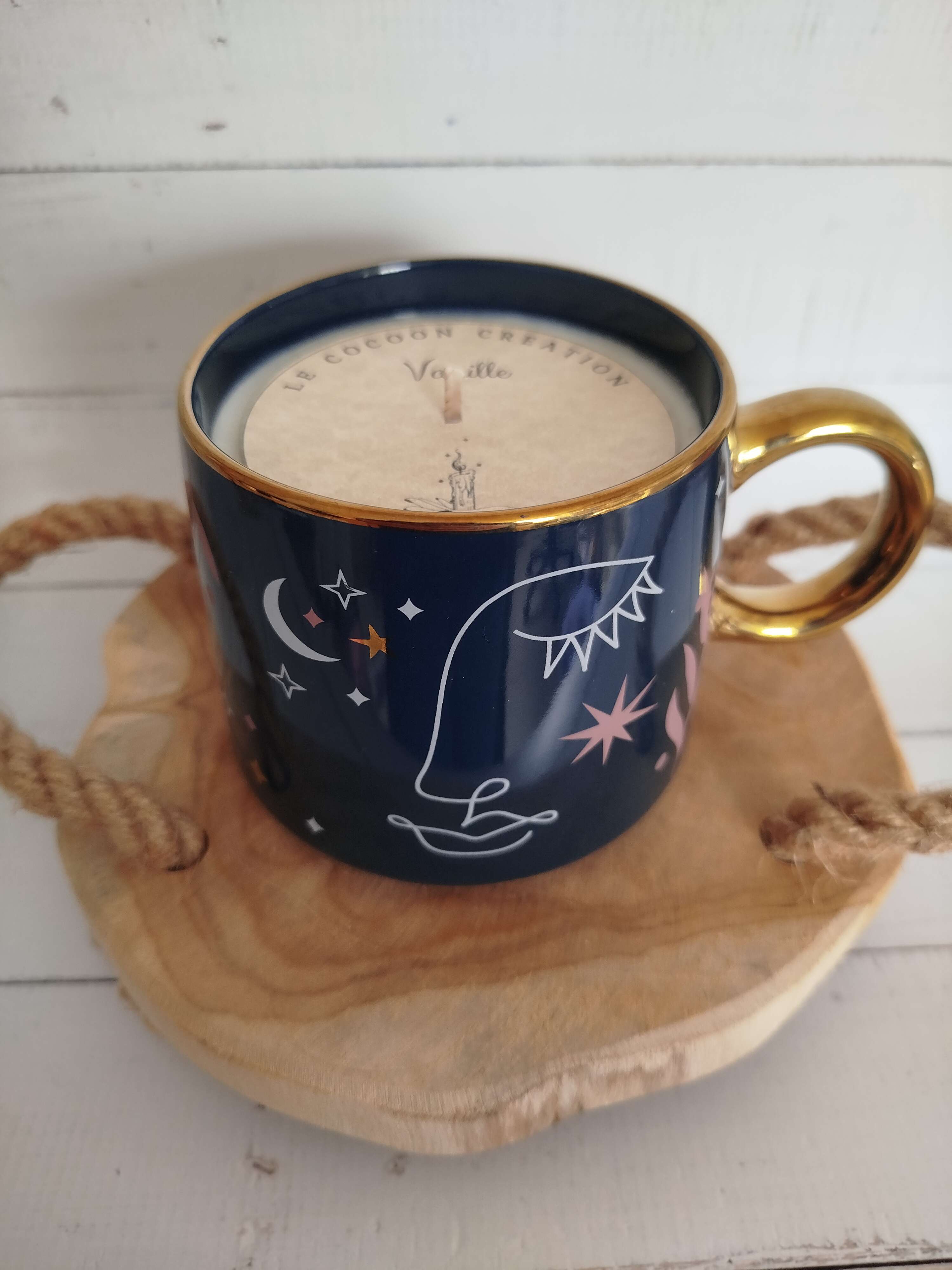 Bougie Vanille Bohème Bleu Marine