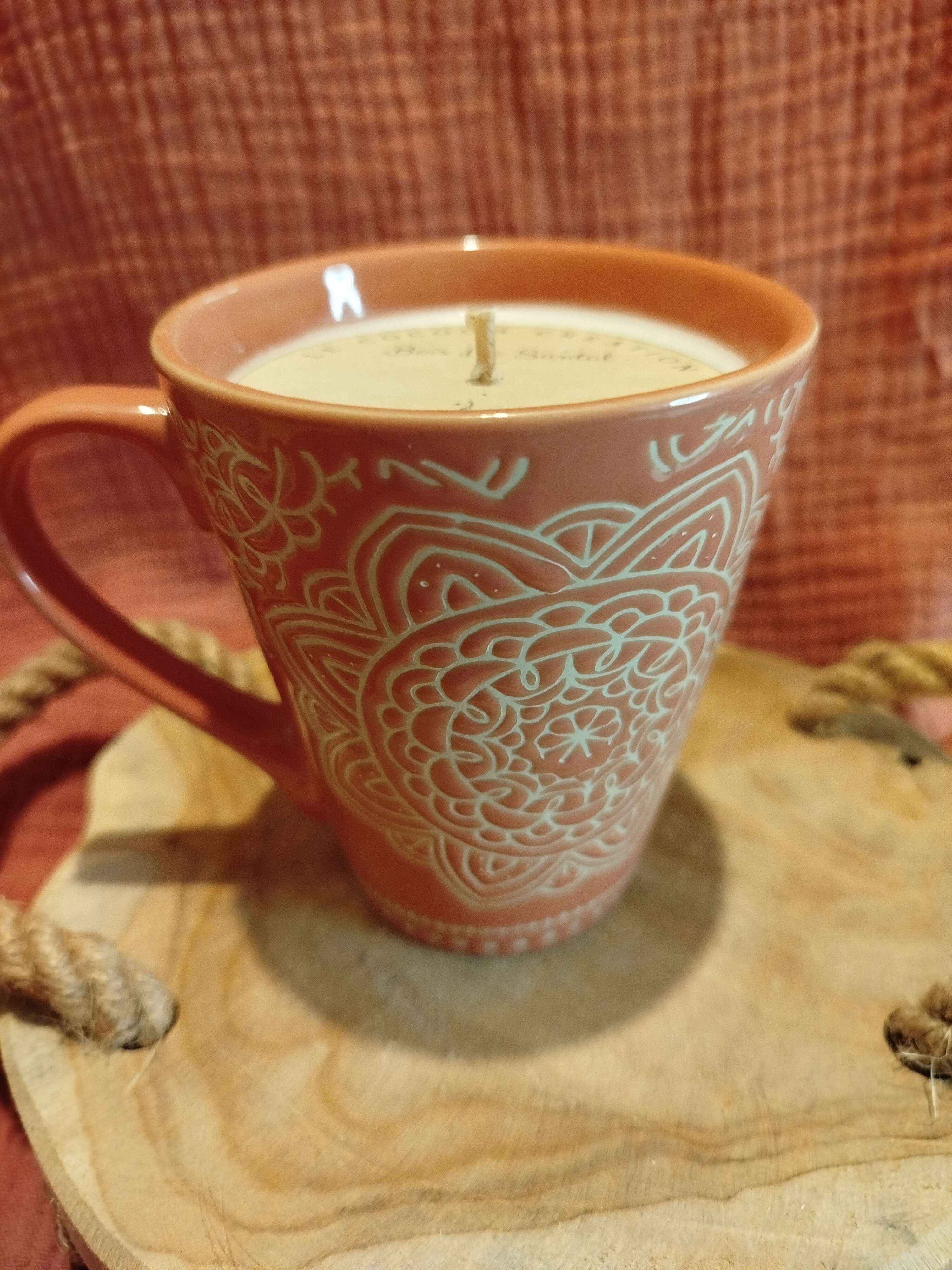 Bougie Tasse Terracotta Bois de Santal