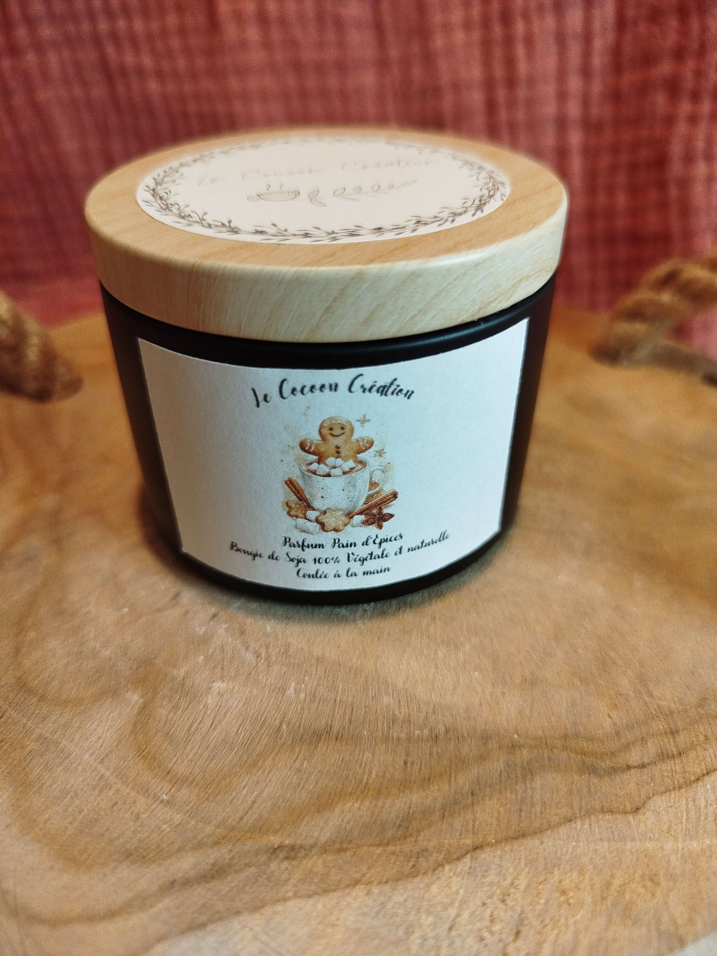 Bougie Pot noir 125ml Pain d'épices