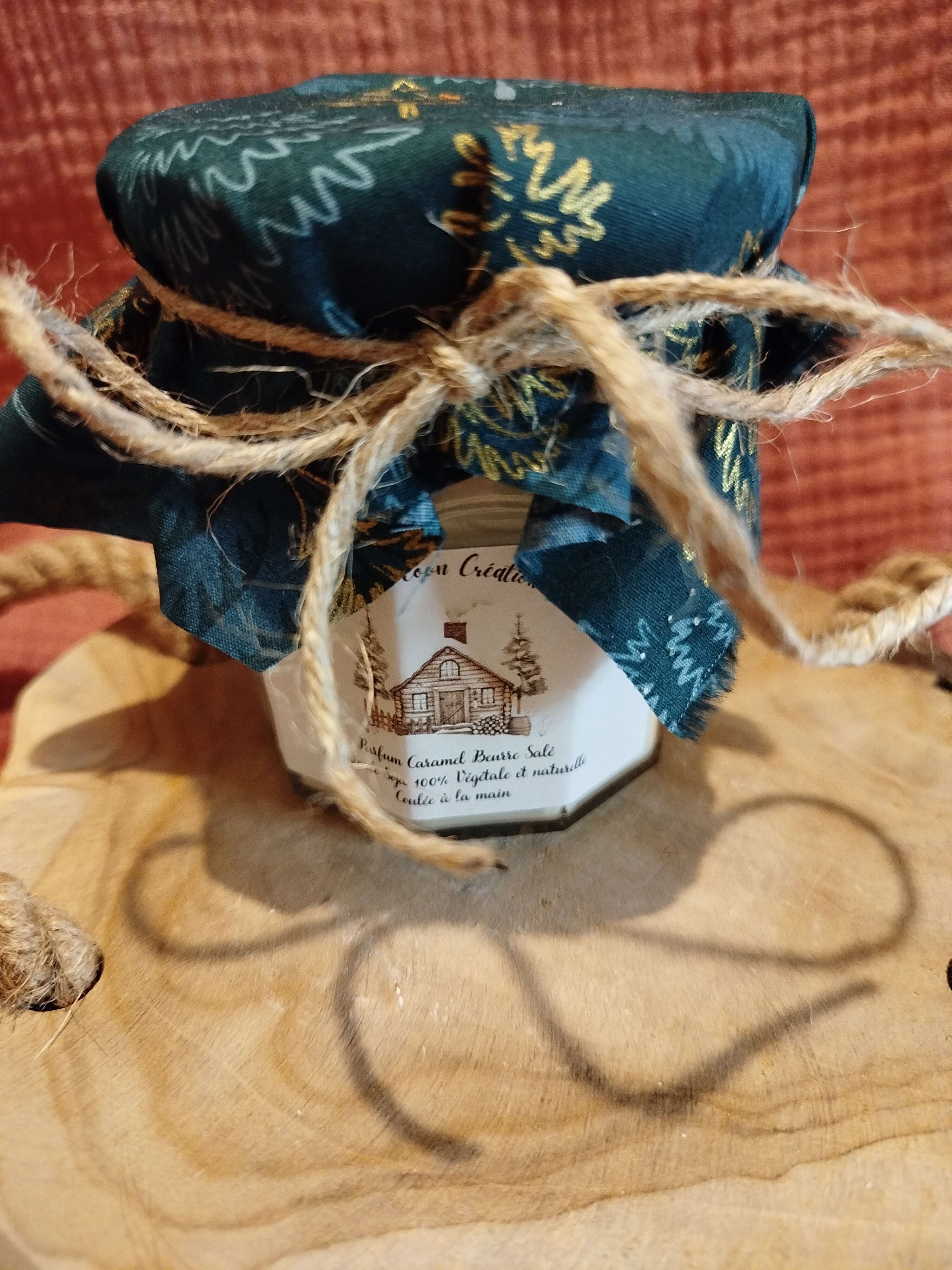 Bougie Ancien Pot de confiture Caramel Beurre Salé