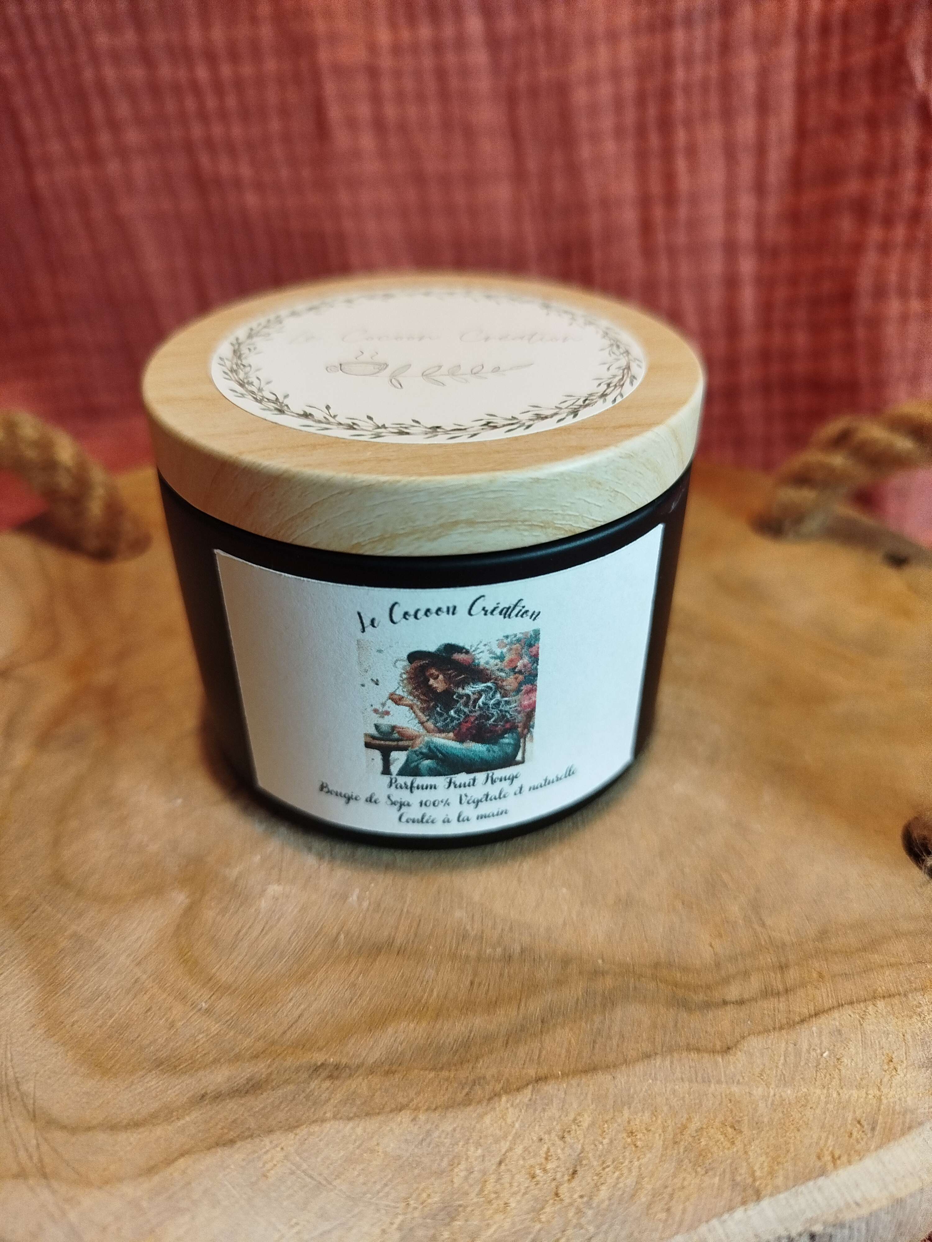 Bougie Pot noir 125ml Fruits Rouges