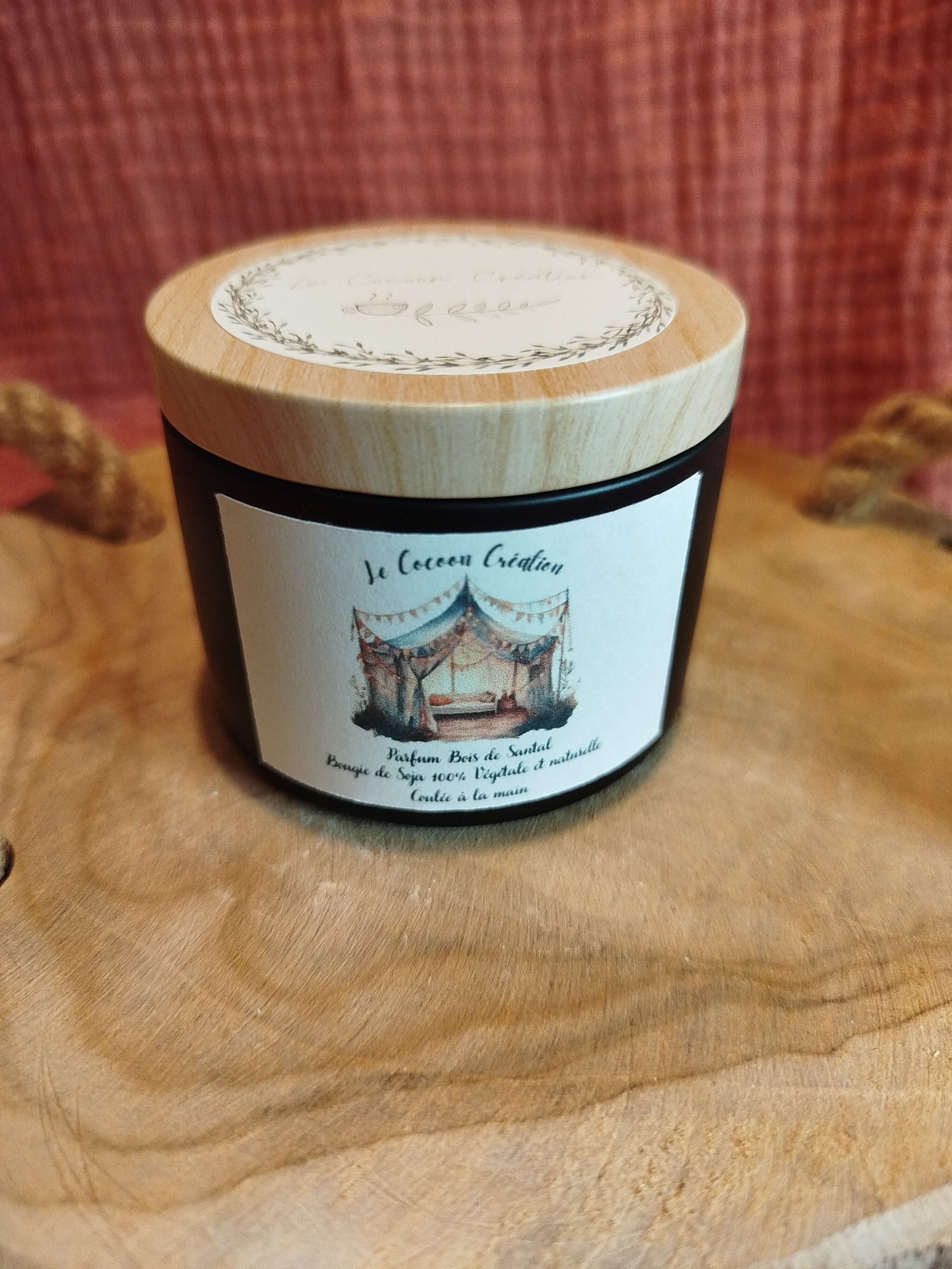 Bougie Pot noir 125ml Bois de Santal
