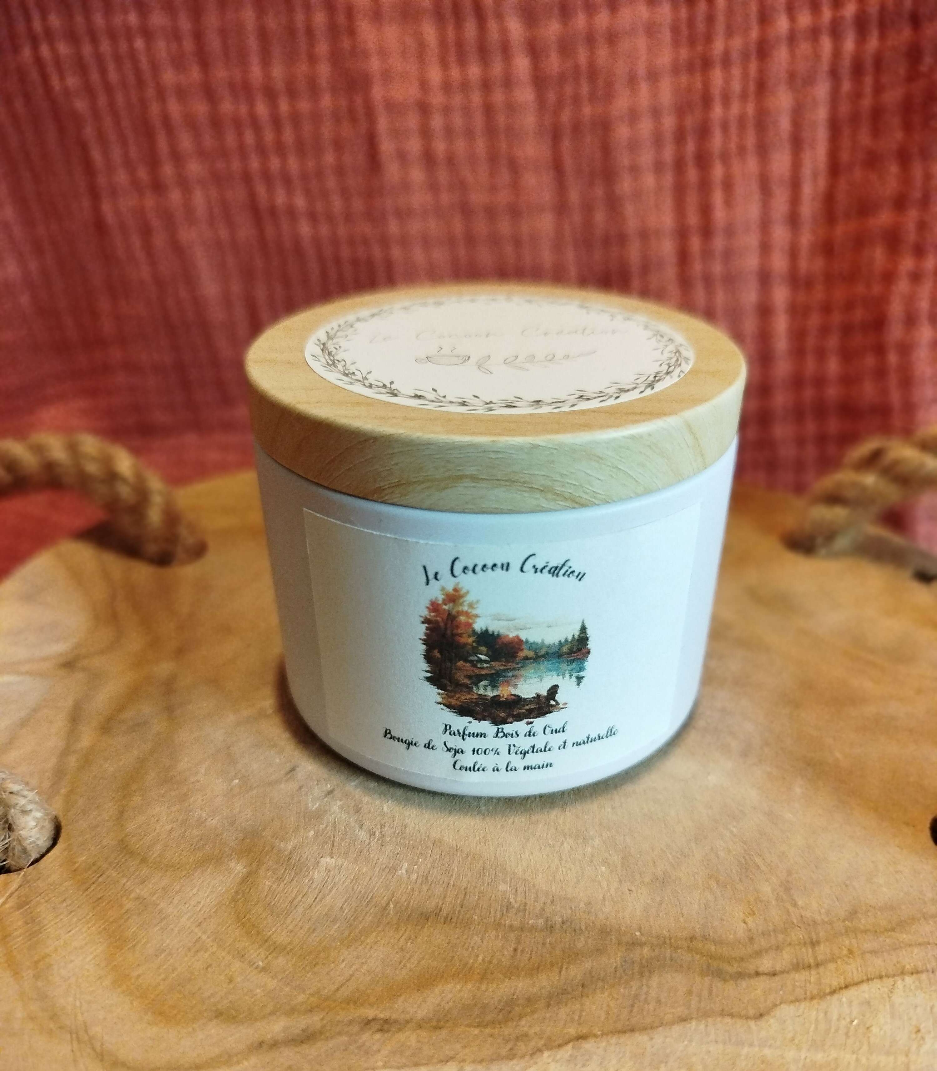 Bougie Pot blanc 125ml Bois de Oud