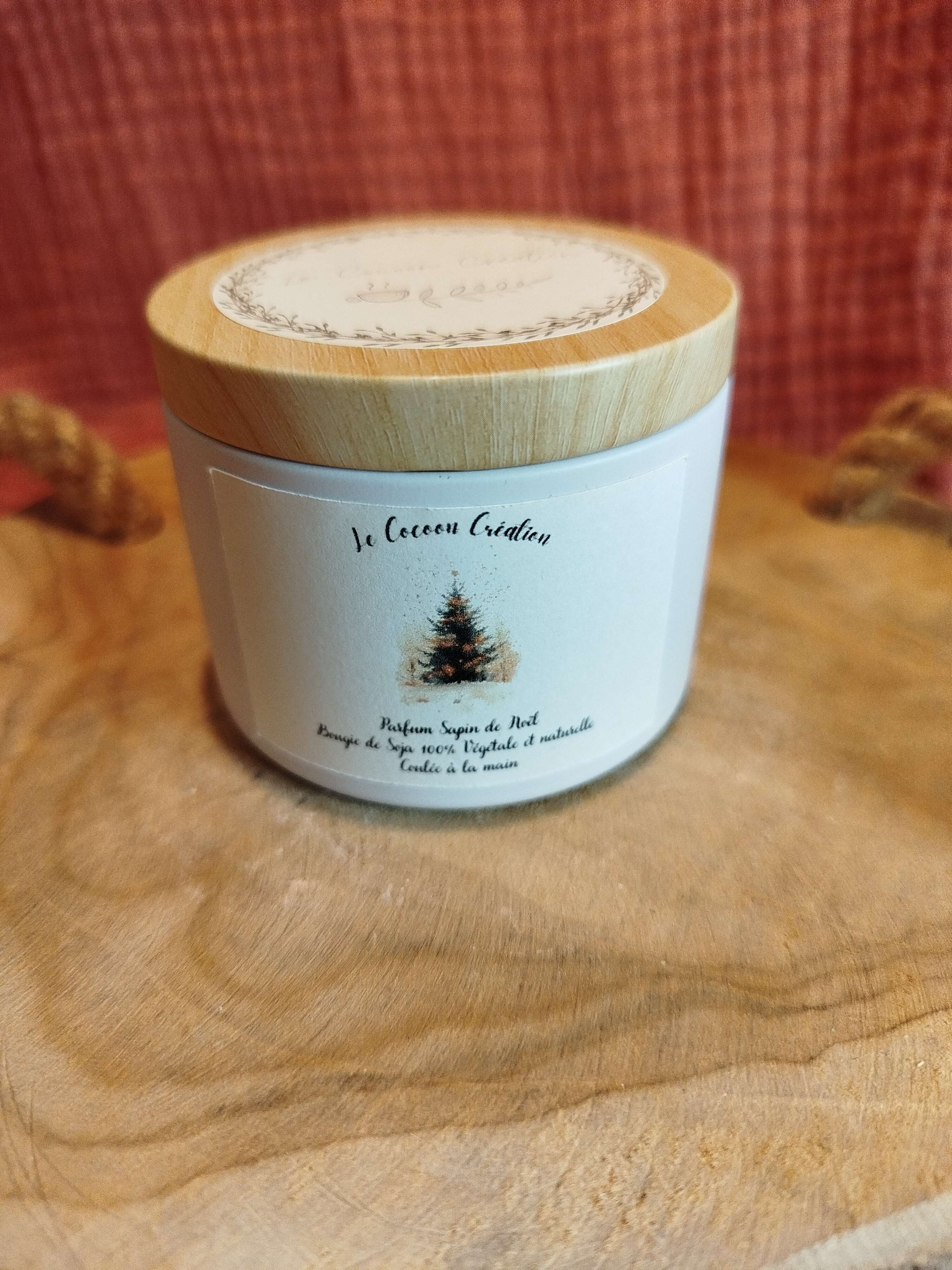 Bougie Pot Blanc 125ml Sapin de Noël