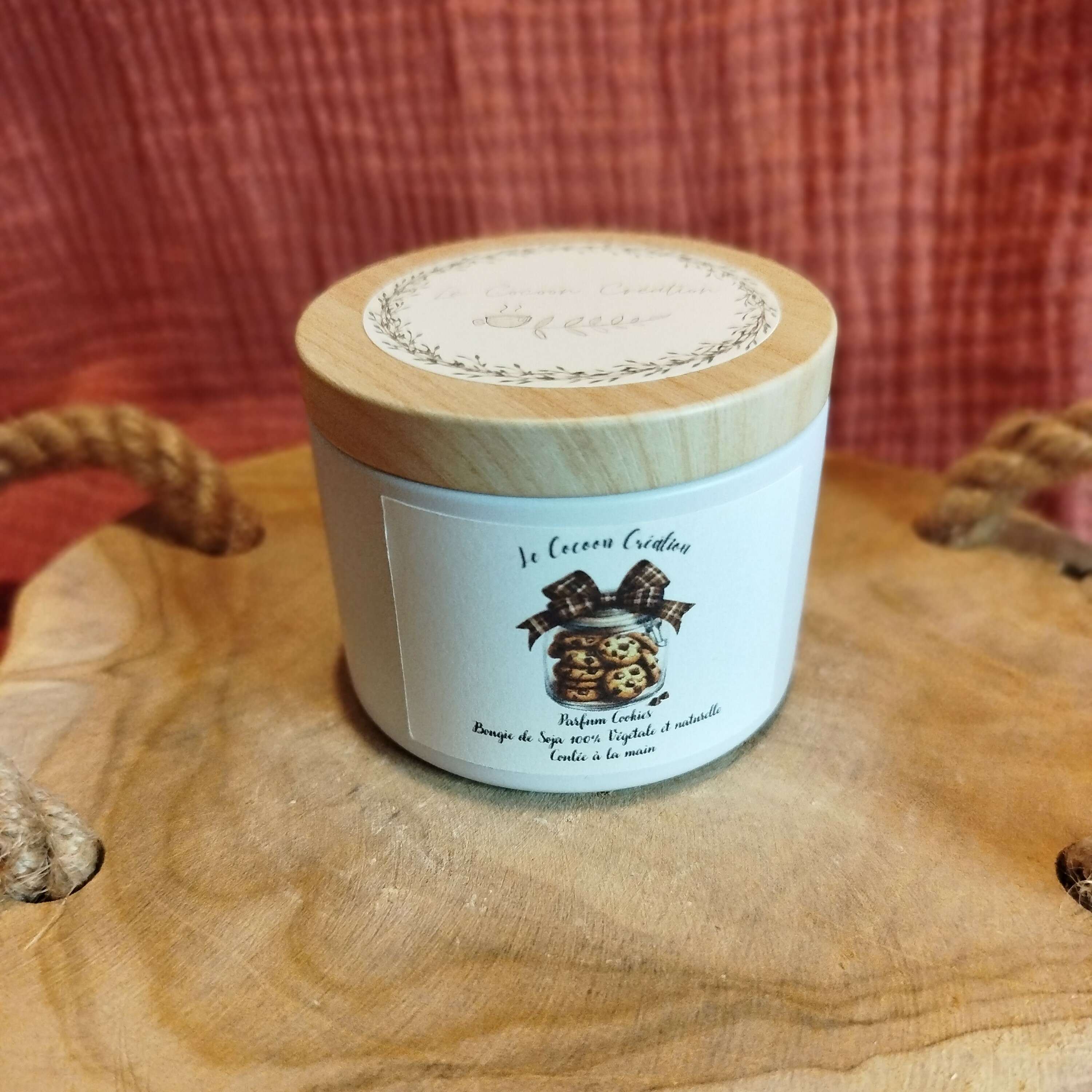 Bougie Pot blanc 125ml Cookies