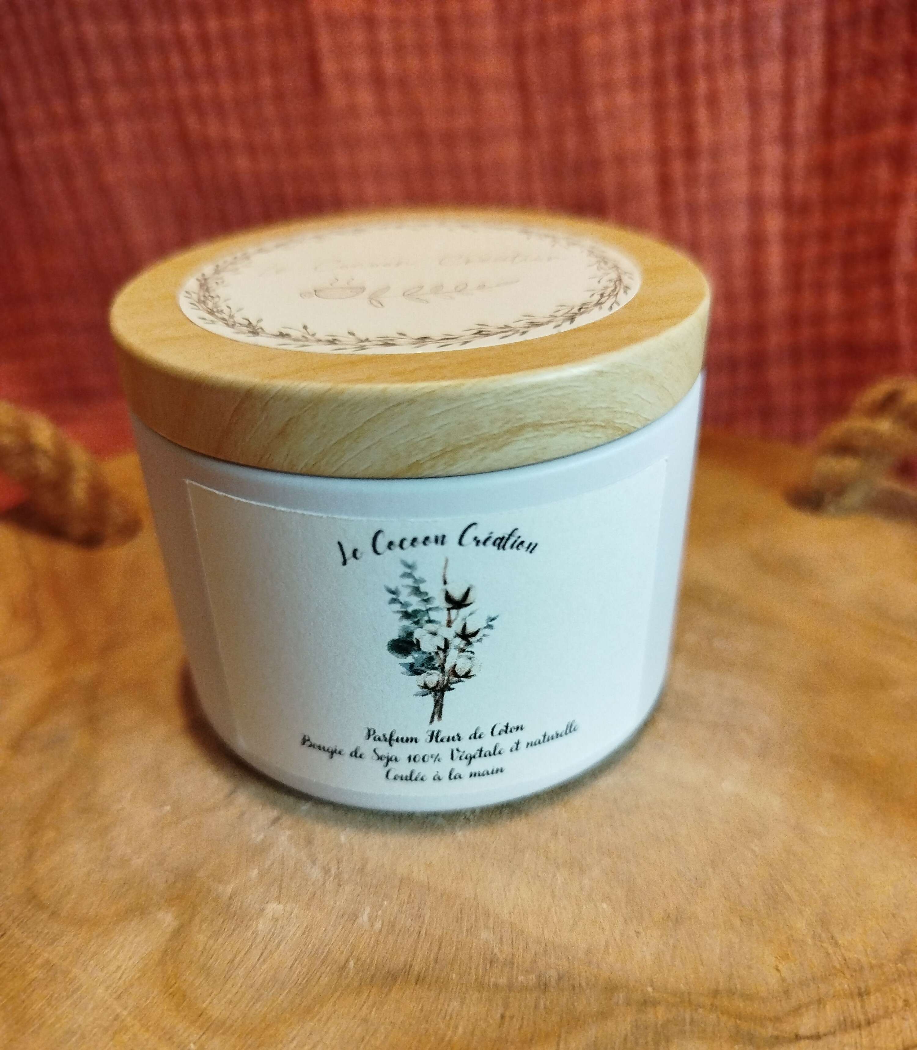 Bougie Pot blanc 125ml Fleur de coton