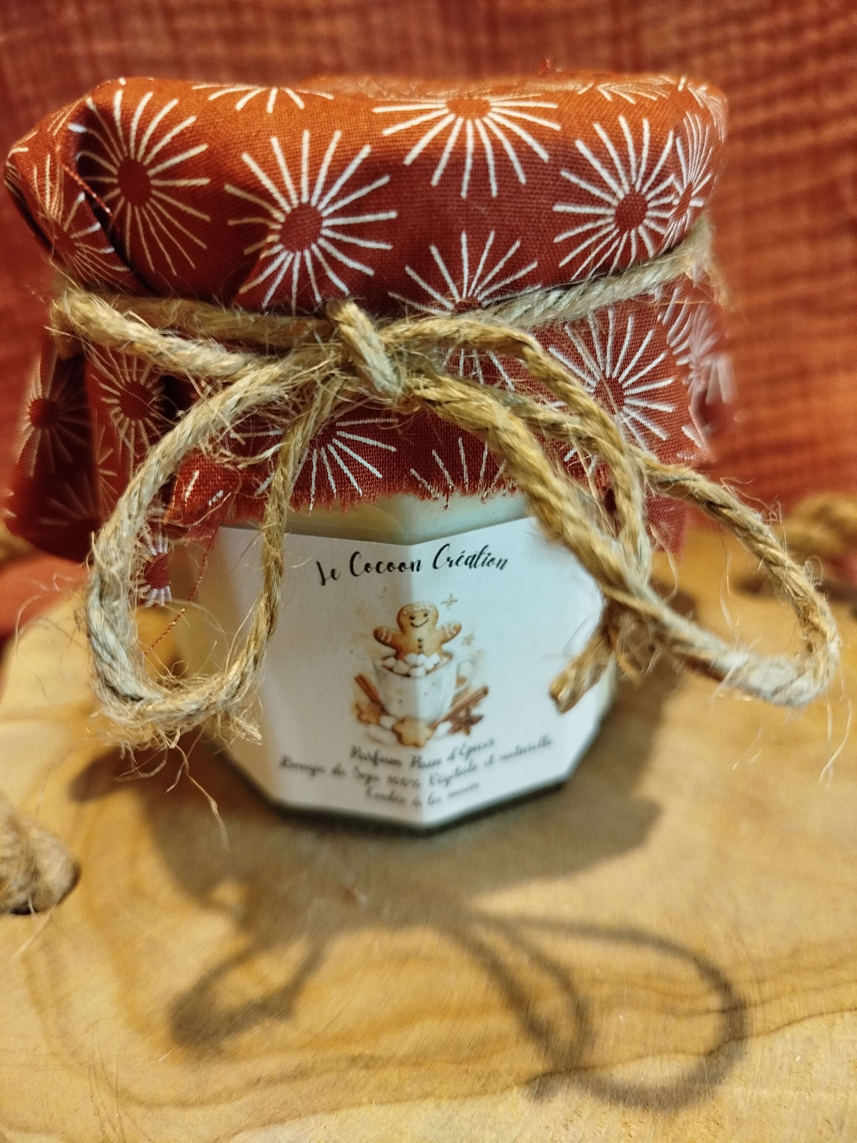 Bougie Ancien Pot de confiture Pain d'épices