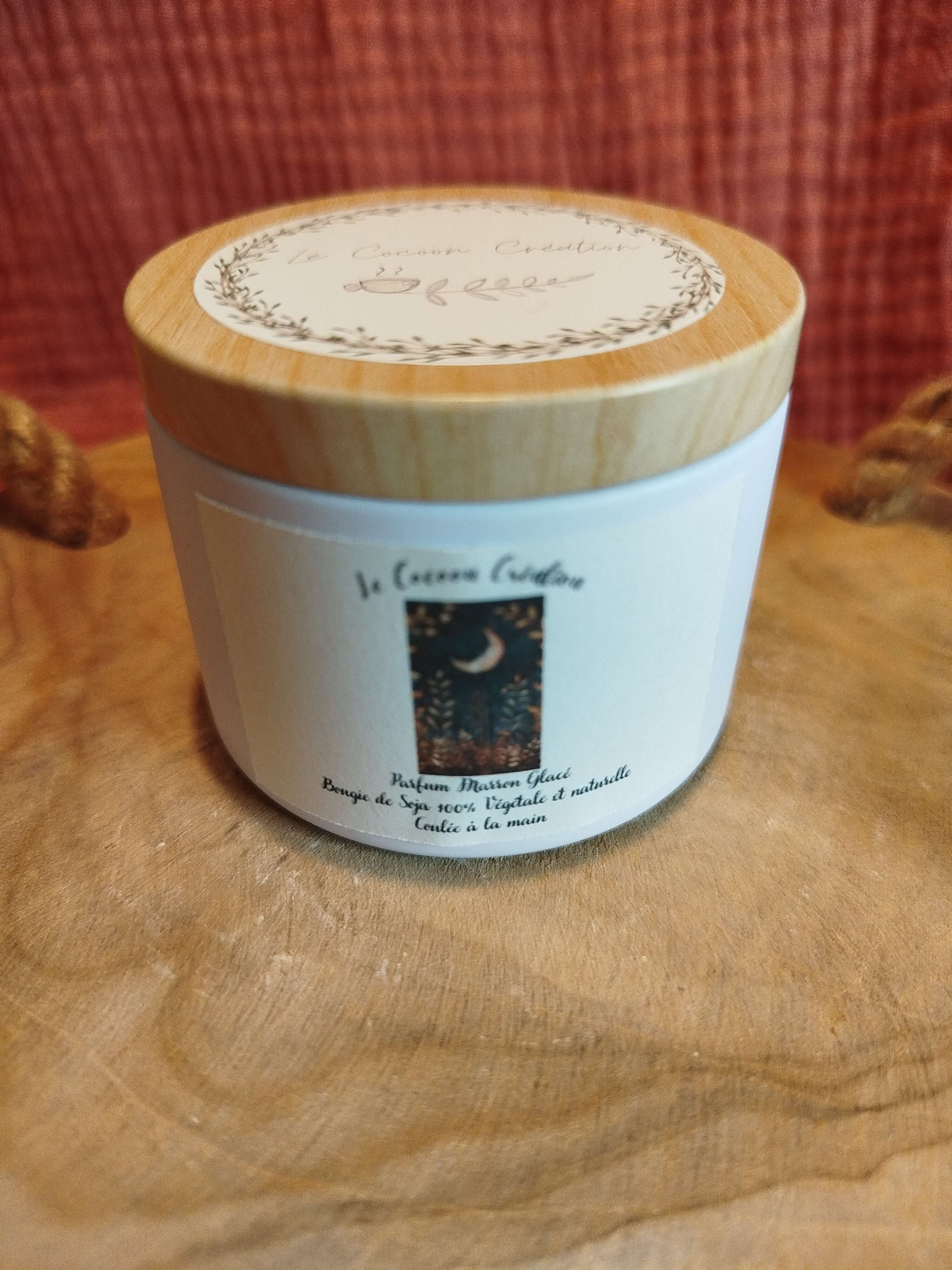 Bougie Pot blanc 125ml Marron Glacé