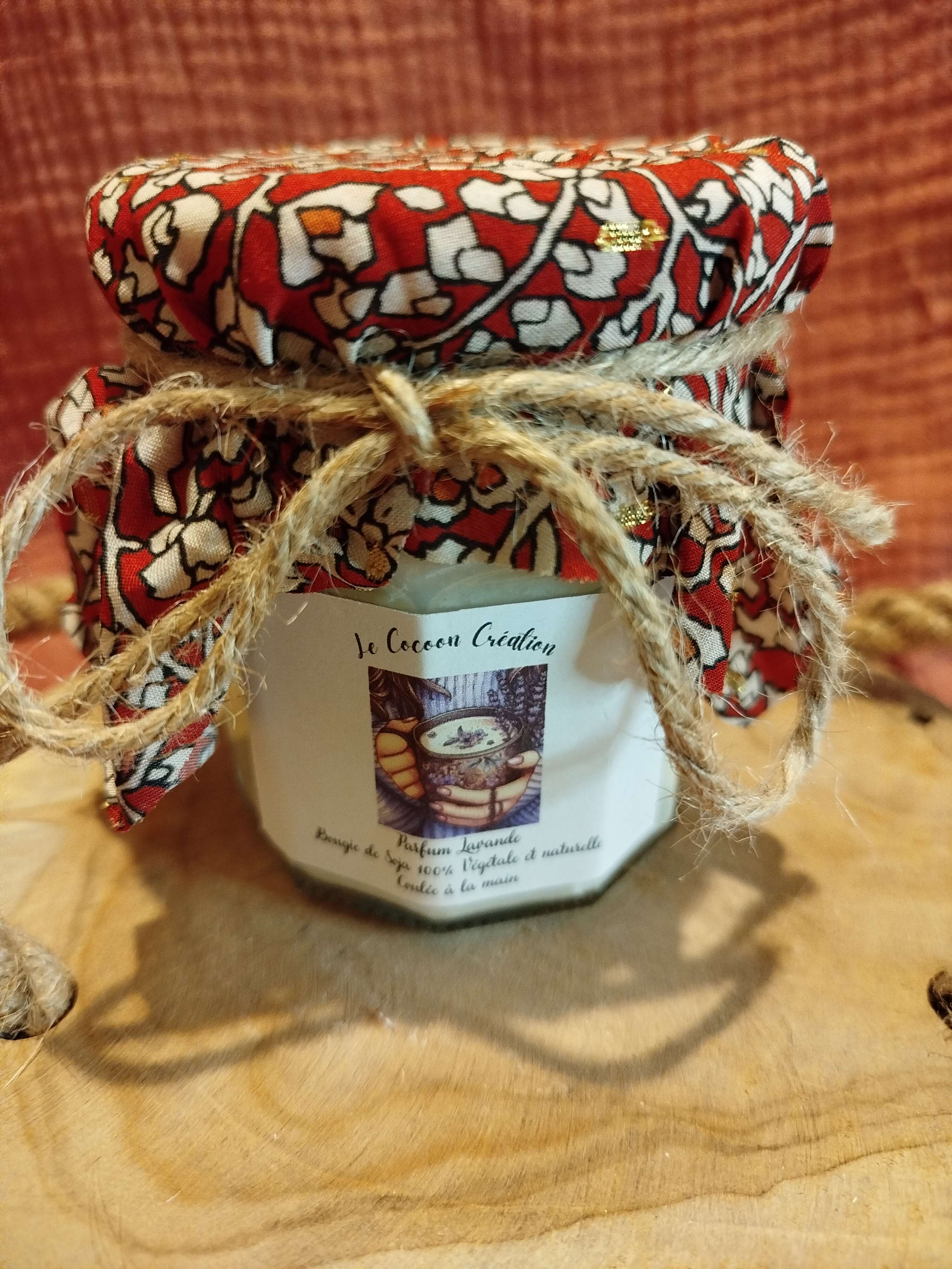 Bougie Ancien Pot de confiture Lavande