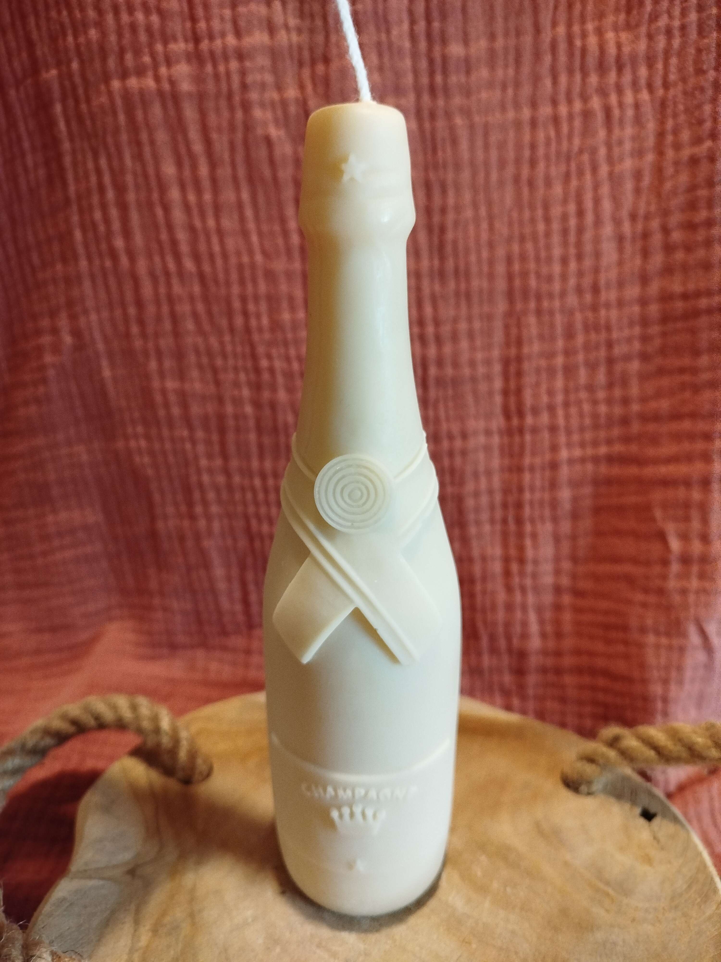 Bougie Bouteille de champagne Pain d'épices