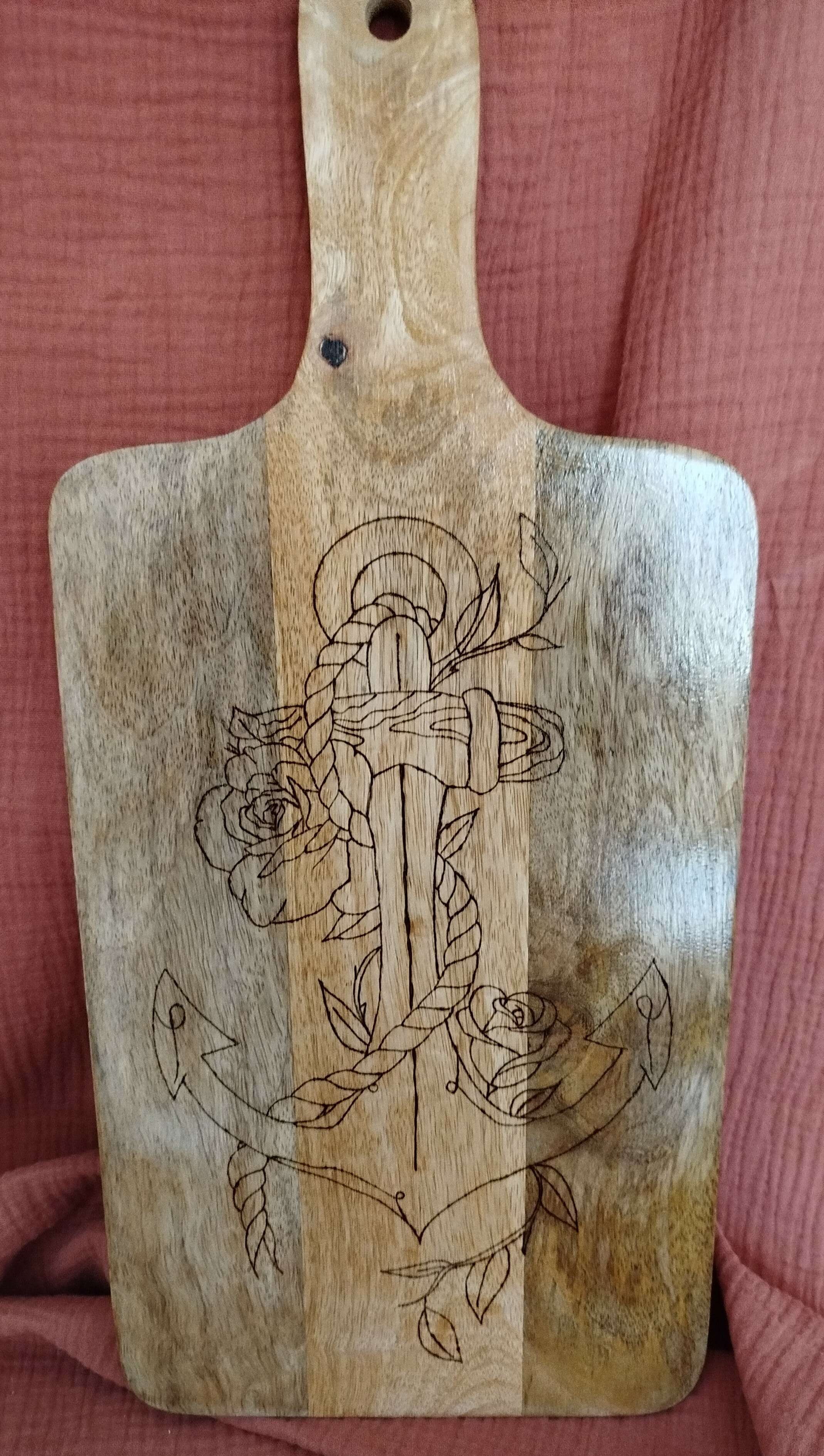 Planche en manguier Ancre