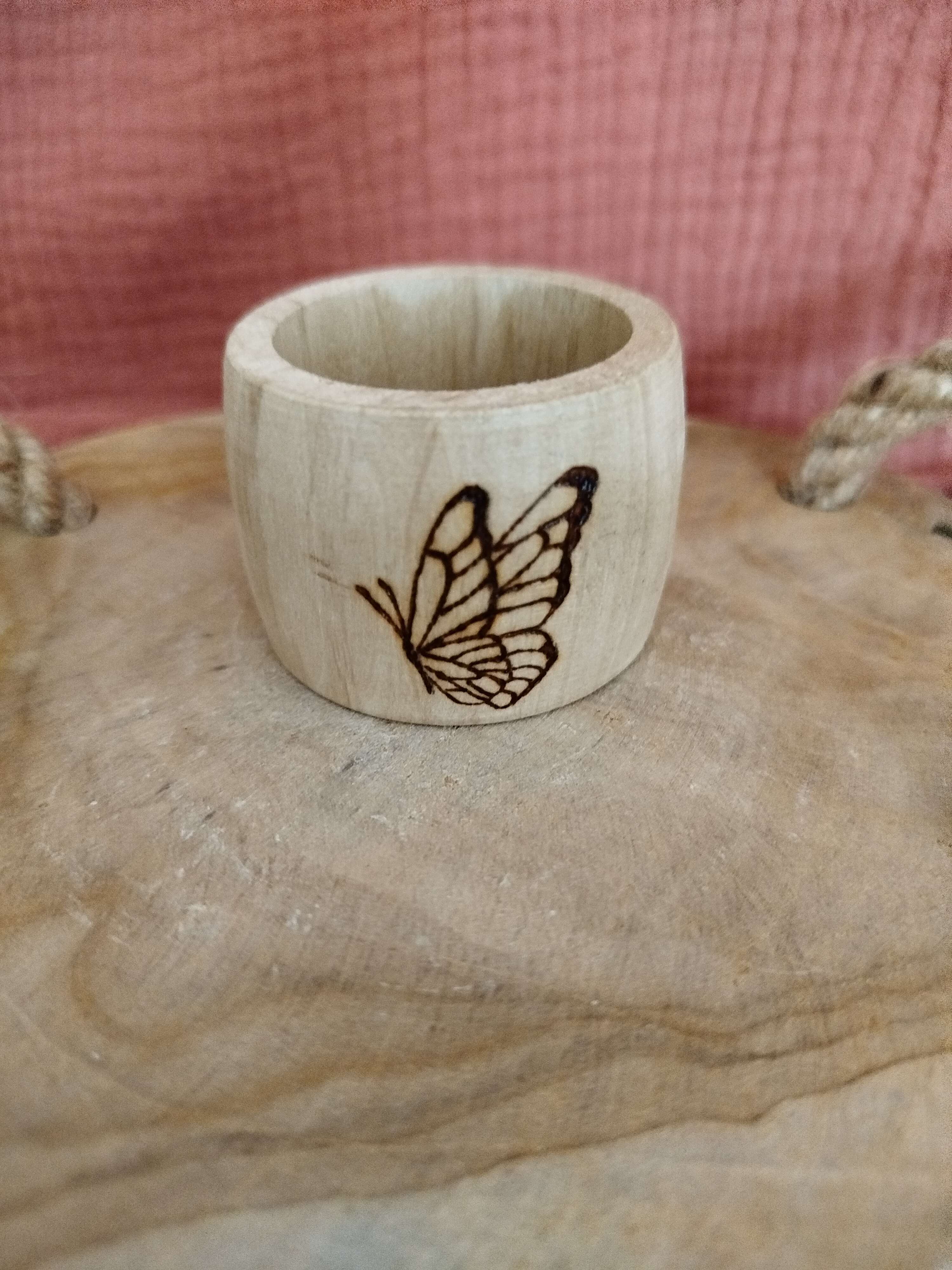 Rond de serviette Papillon