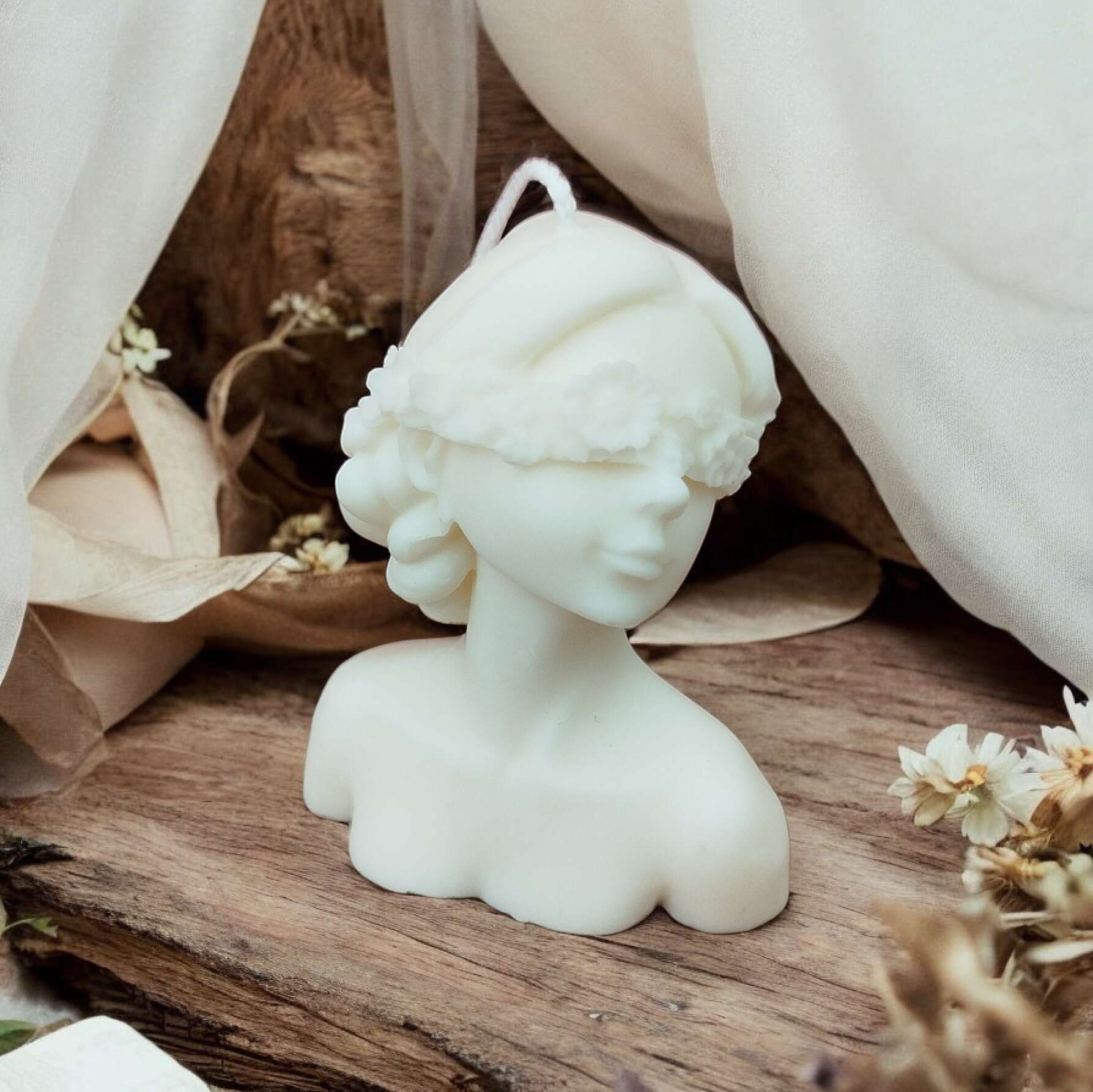 Bougie Femme Bandeau aux fleurs