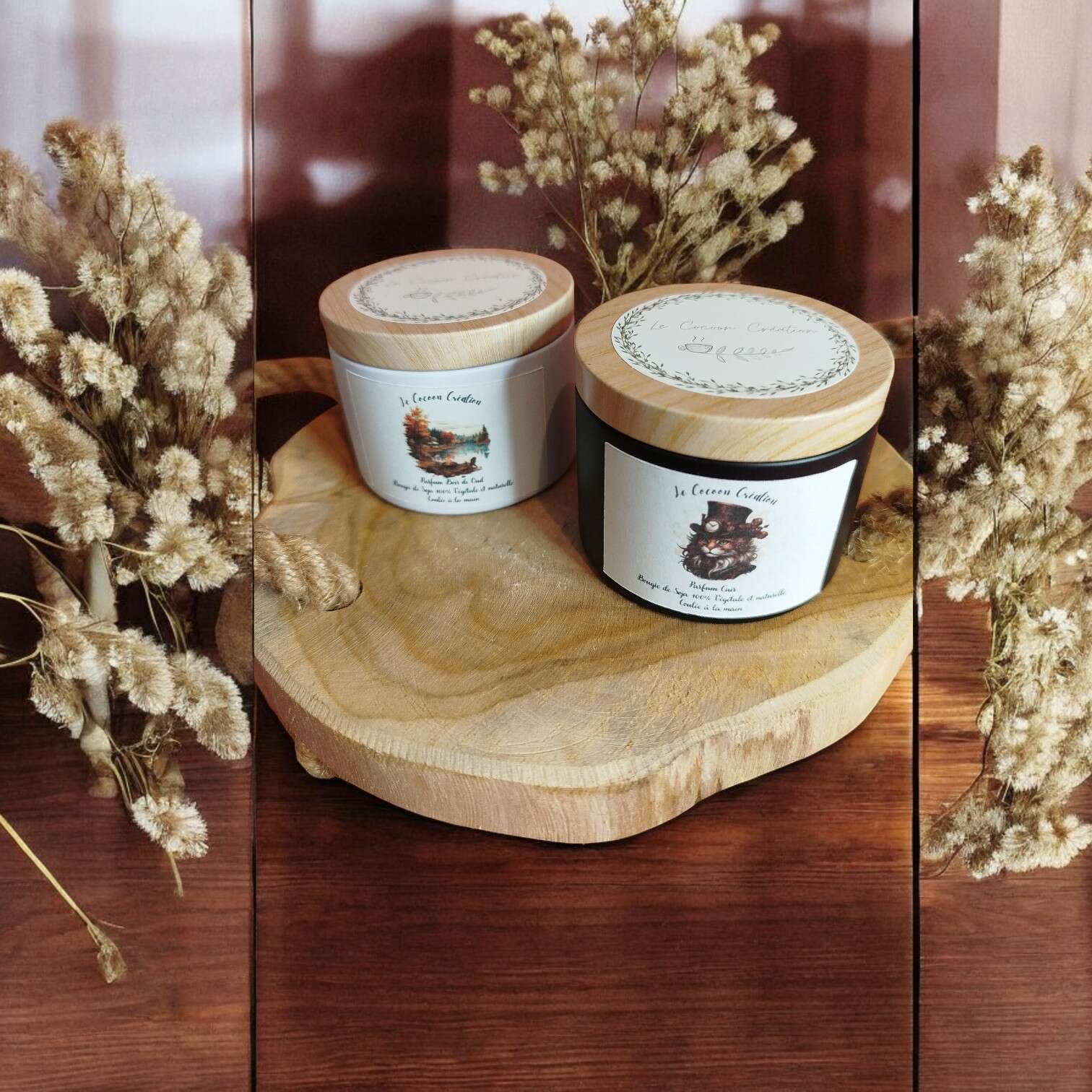 Bougie Pot 125ml Noir ou Blanc