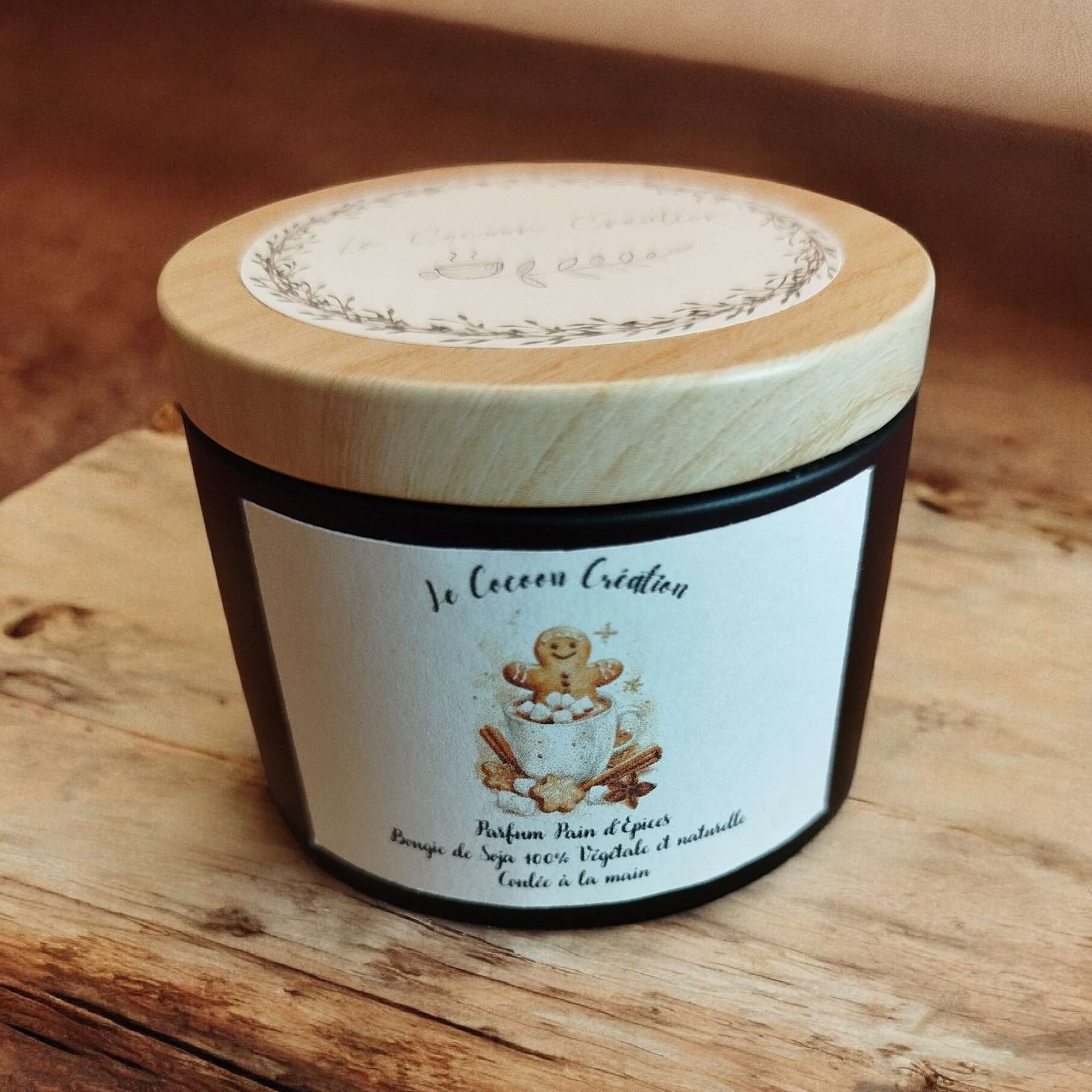 Bougie Pot noir 125ml Pain d'épices