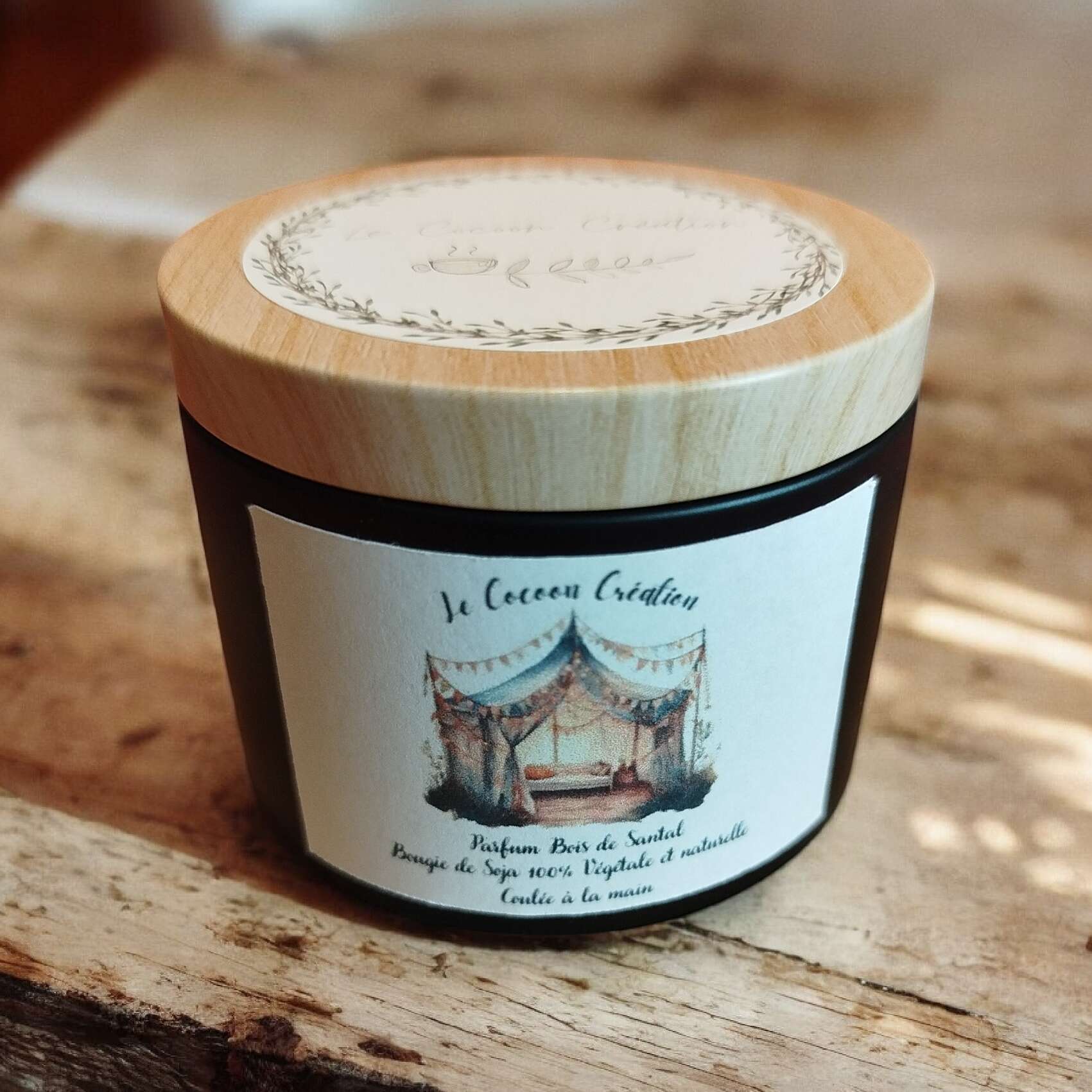 Bougie Pot noir 125ml Bois de Santal