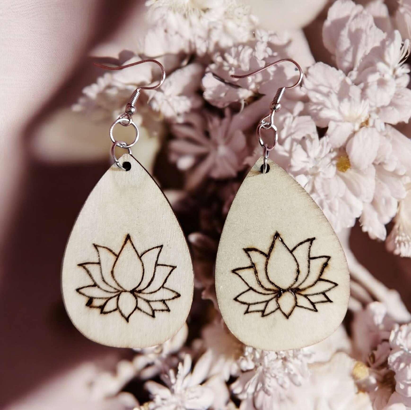 Boucle d'oreille Fleur de Lotus