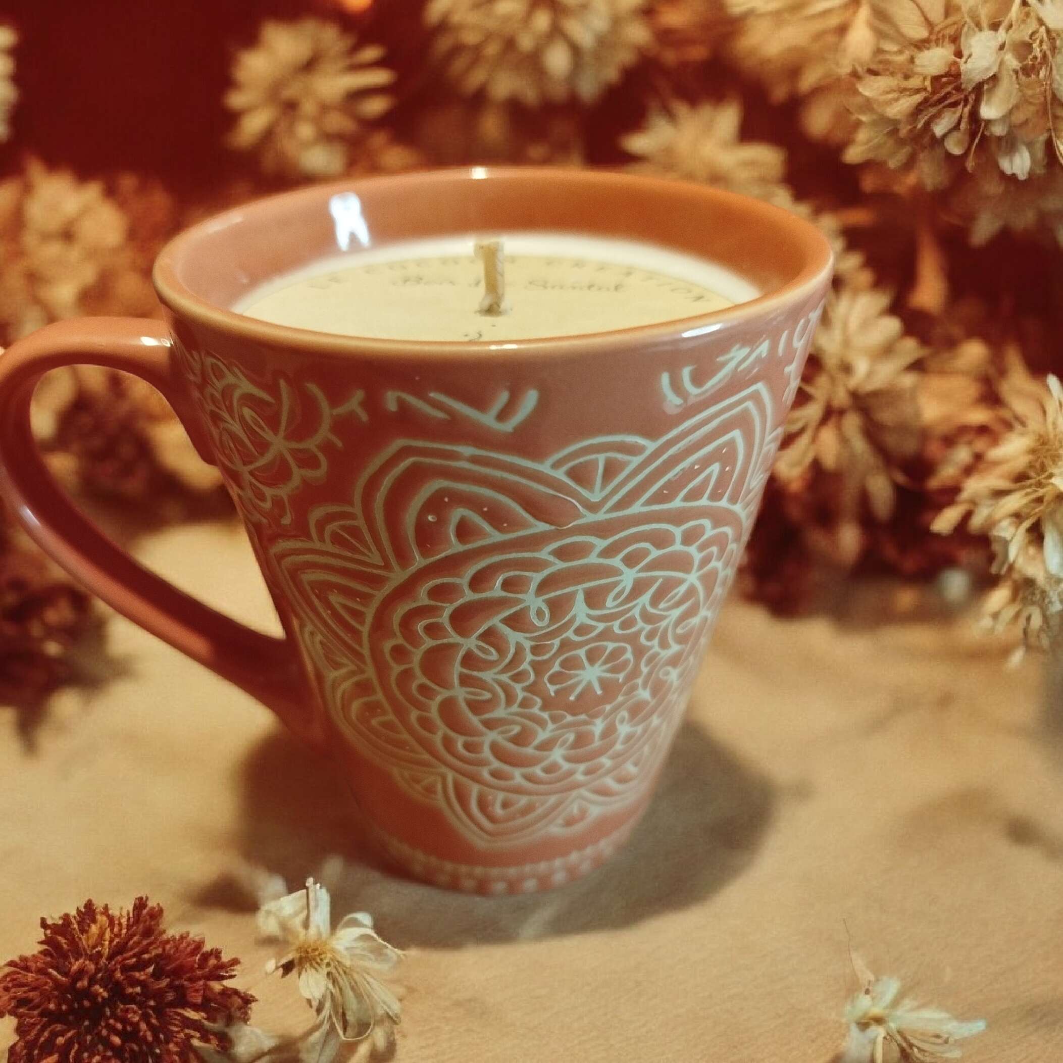 Bougie Tasse Terracotta Bois de Santal