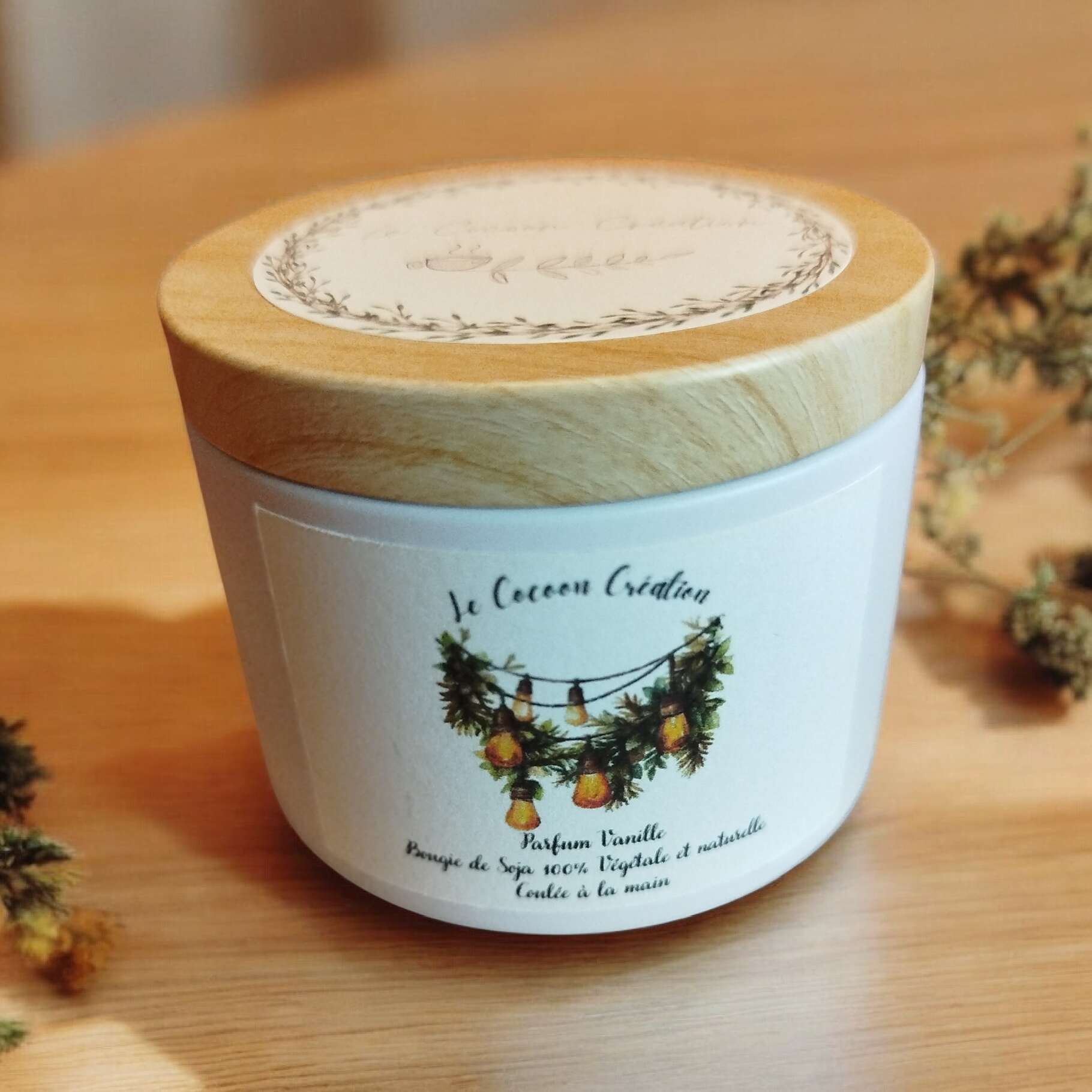 Bougie Pot blanc 125ml Vanille