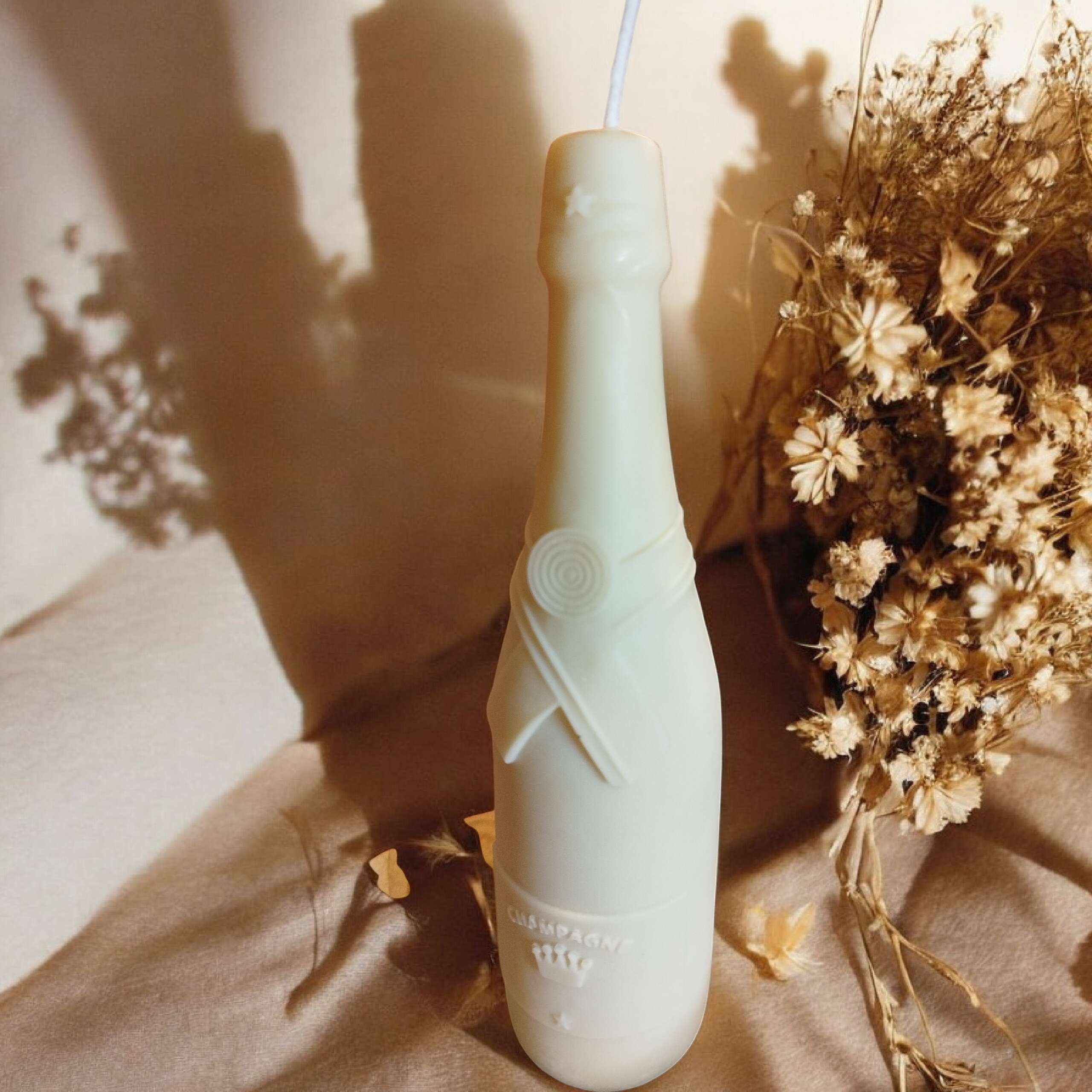 Bougie Bouteille de champagne Pain d'épices