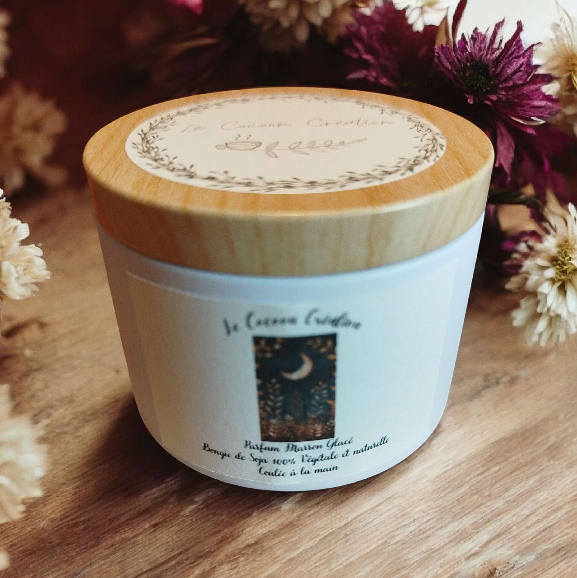 Bougie Pot blanc 125ml Marron Glacé