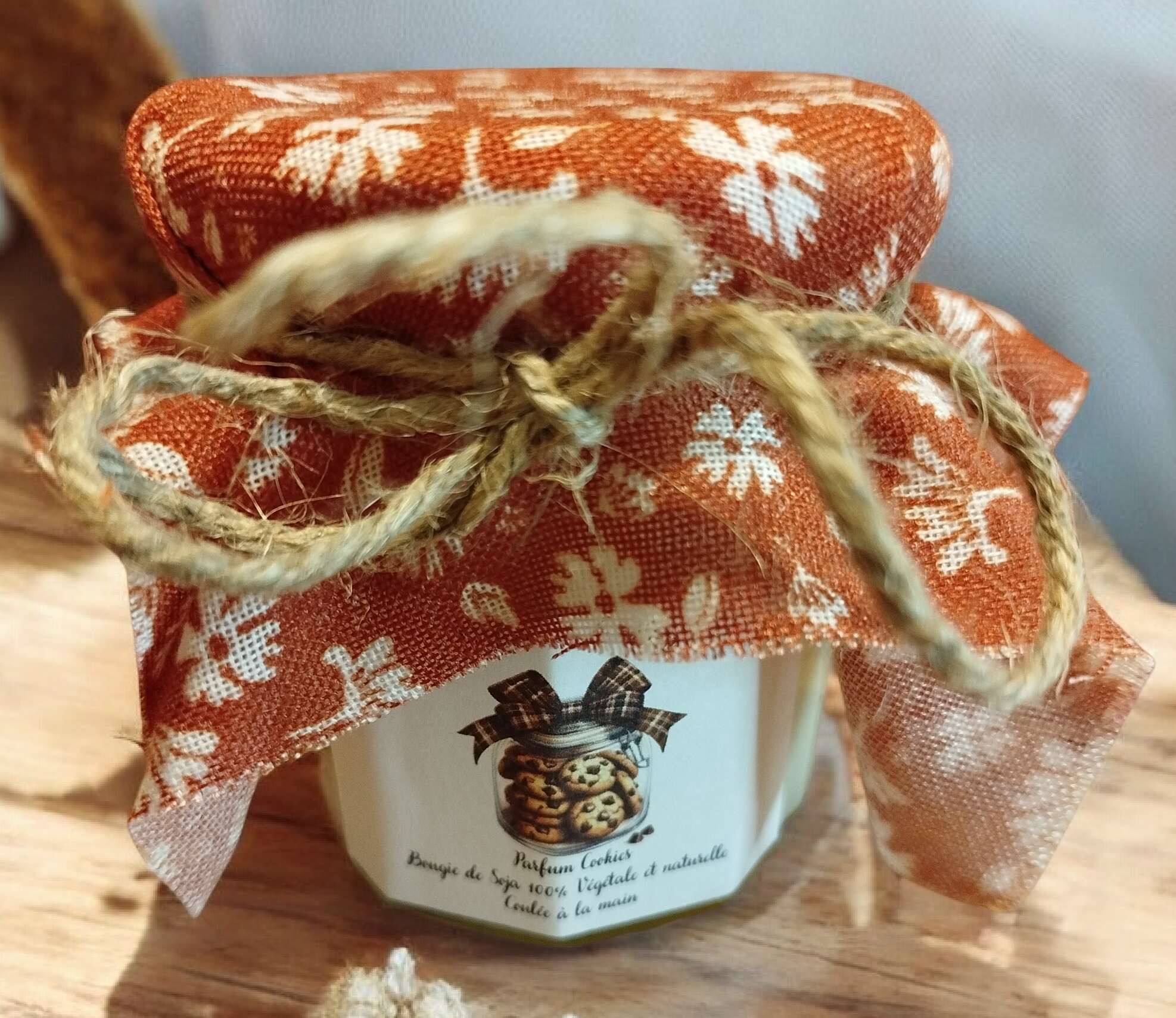 Bougie Ancien Pot de confiture Cookies