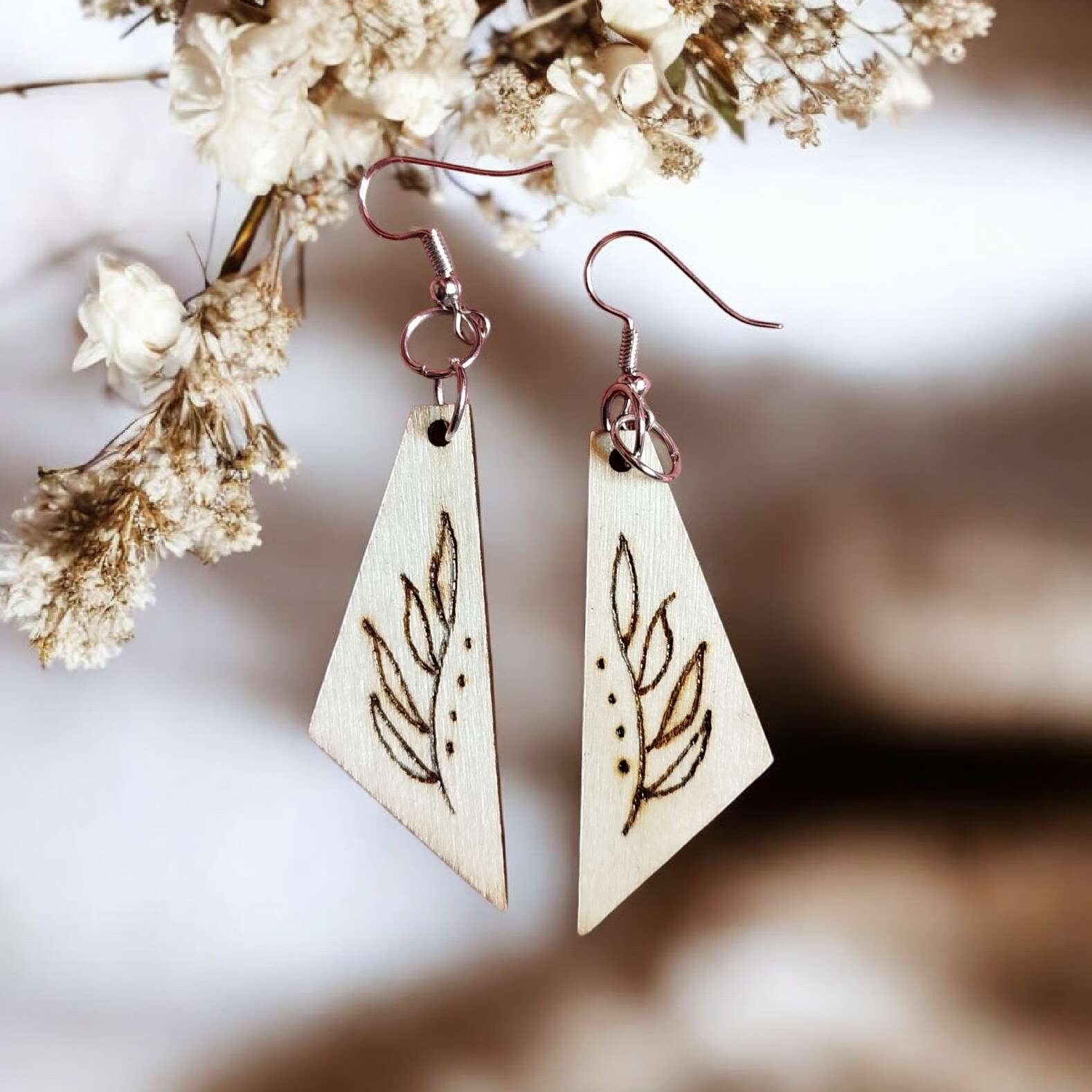 Boucle d'oreille Feuille