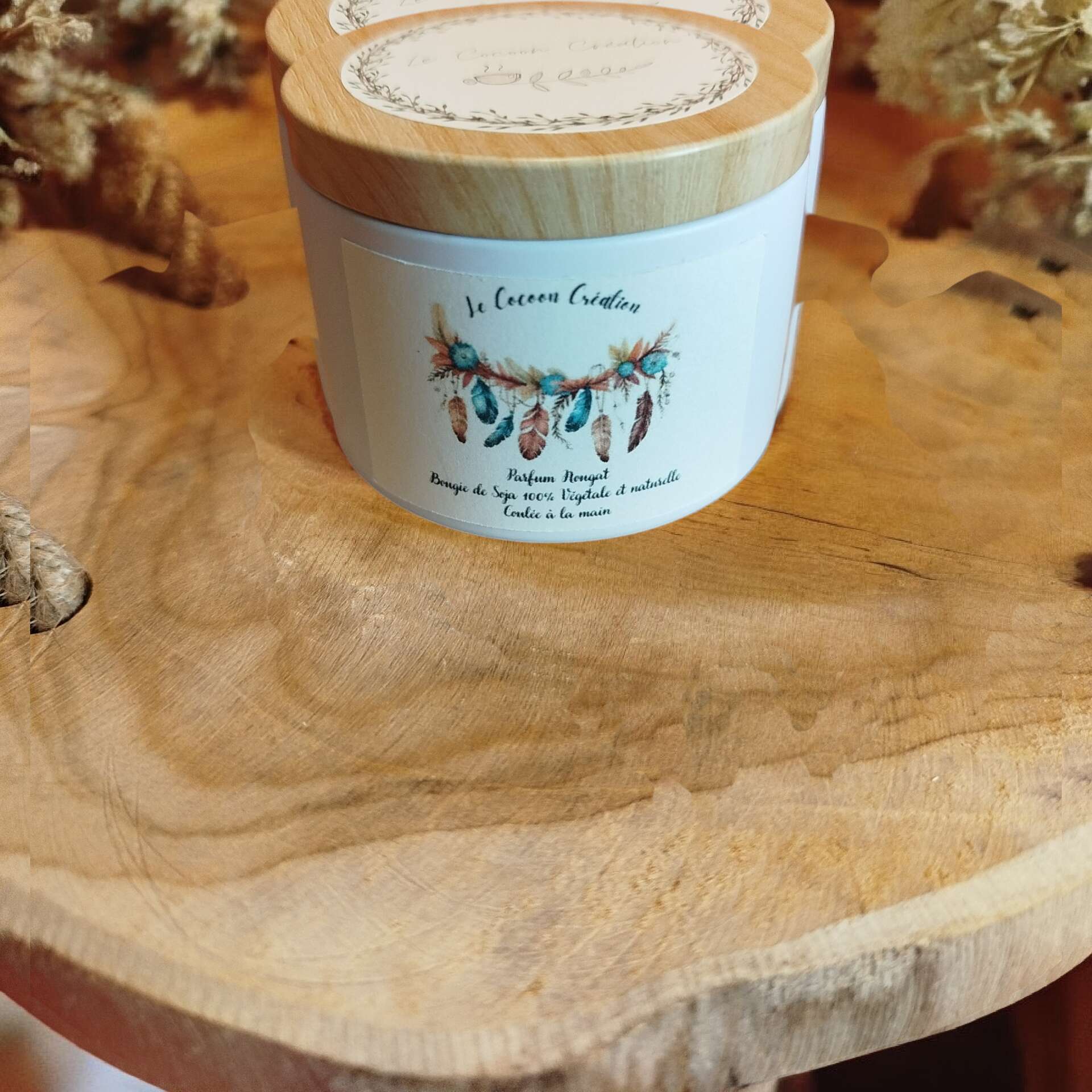 Bougie Pot blanc 125ml Nougat