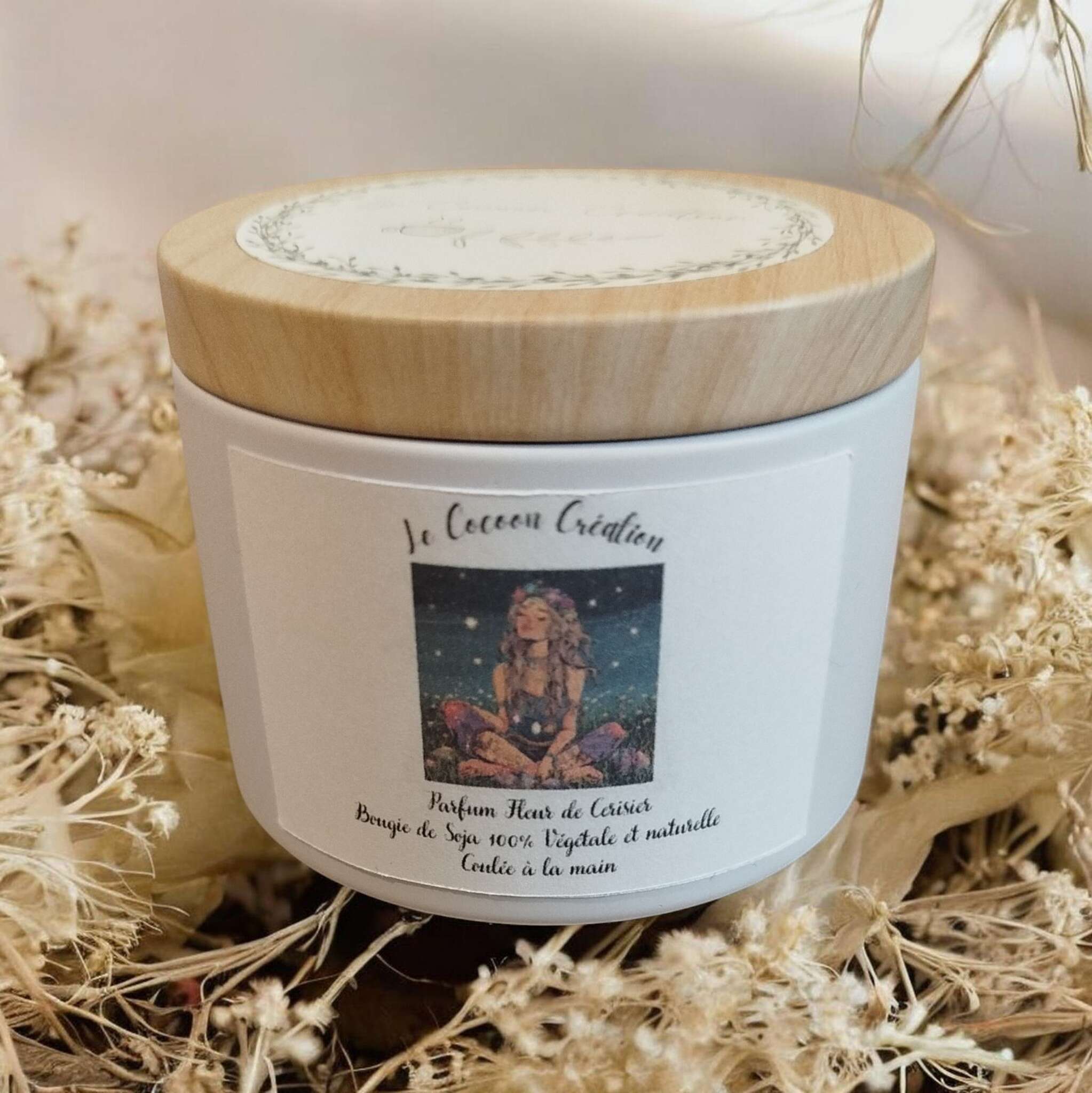 Bougie Pot blanc 125ml Fleur de cerisier