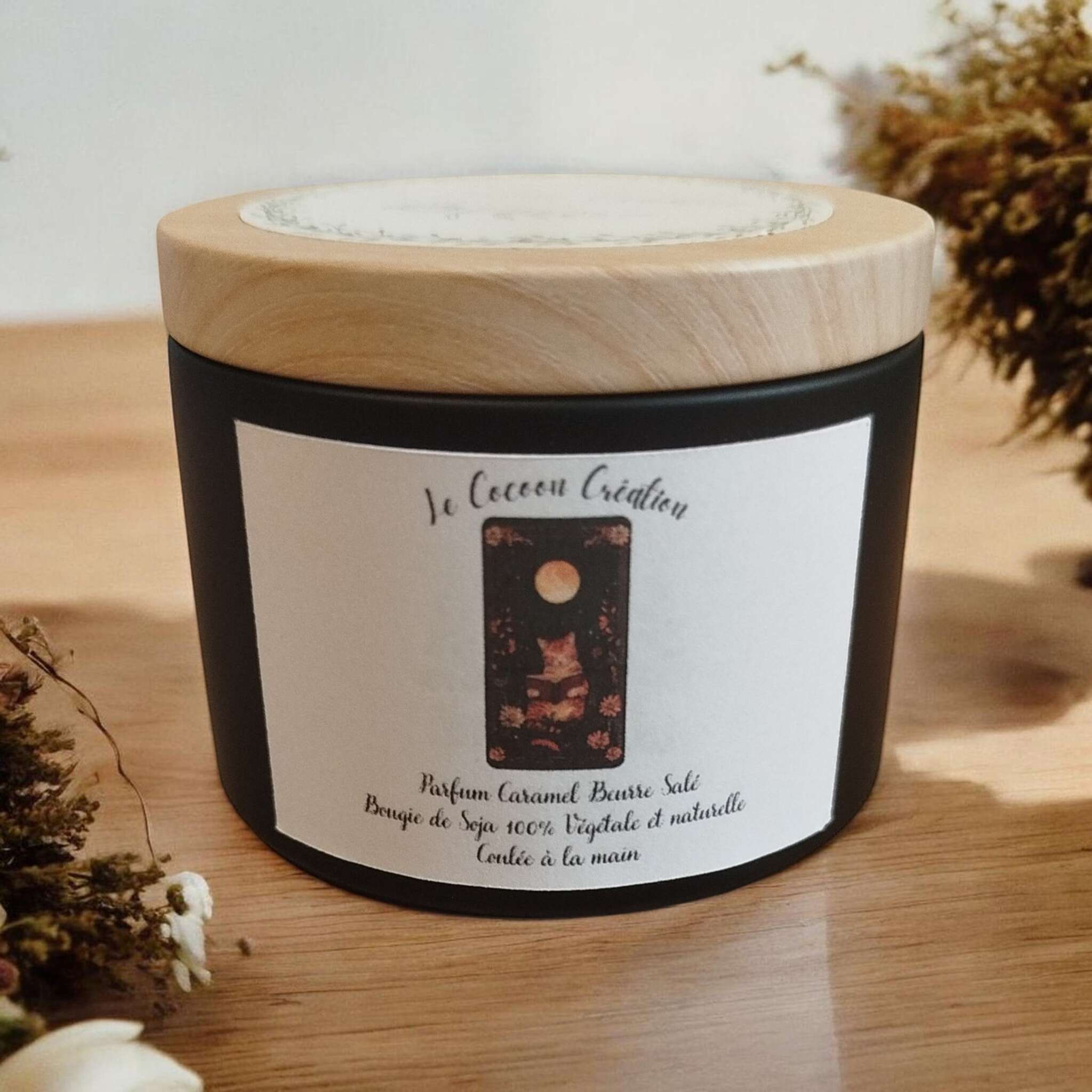 Bougie Pot noir 125ml Caramel Beurre Salé