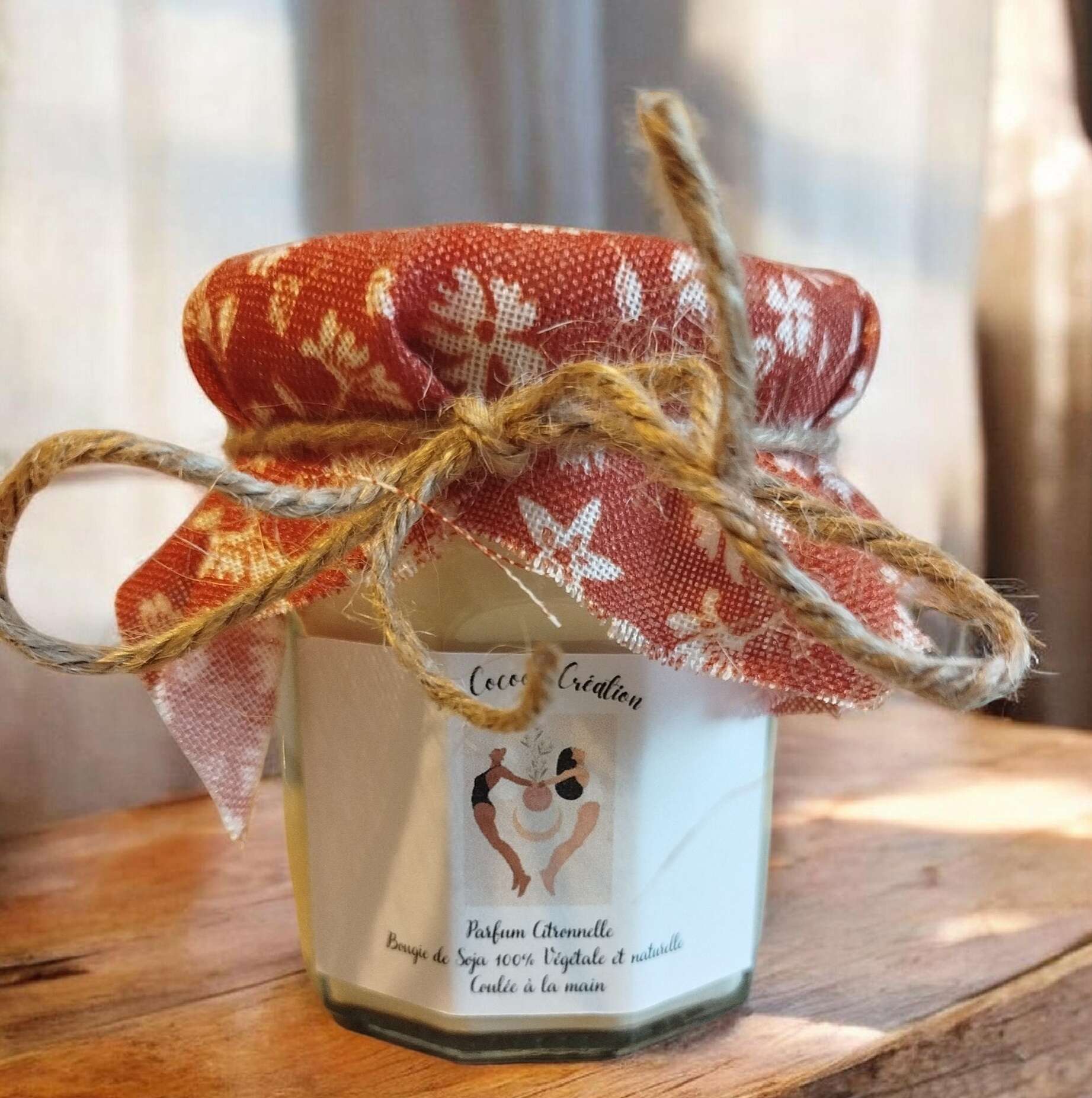 Bougie Ancien Pot de confiture Citronnelle