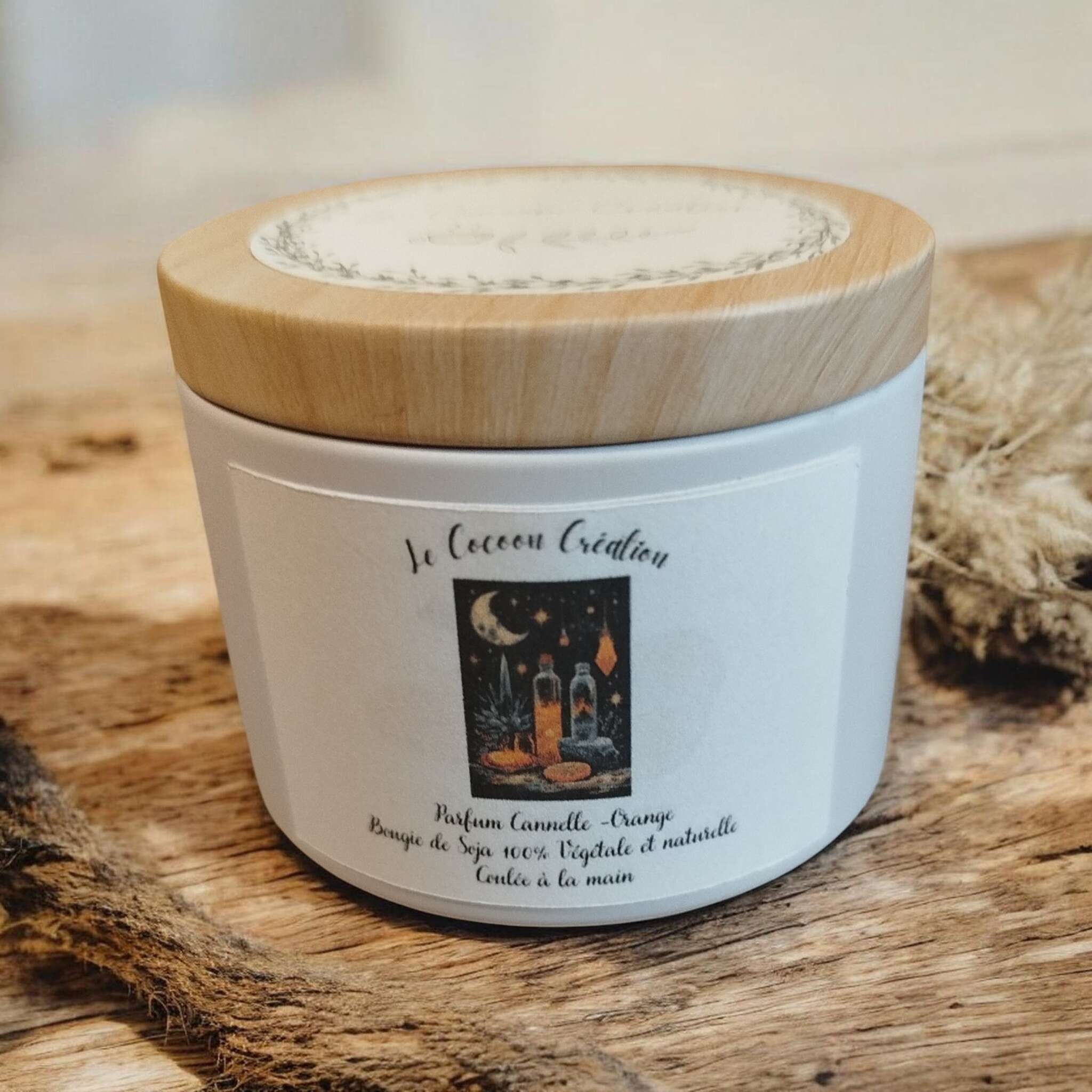 Bougie Pot blanc 125ml Cannelle Orange