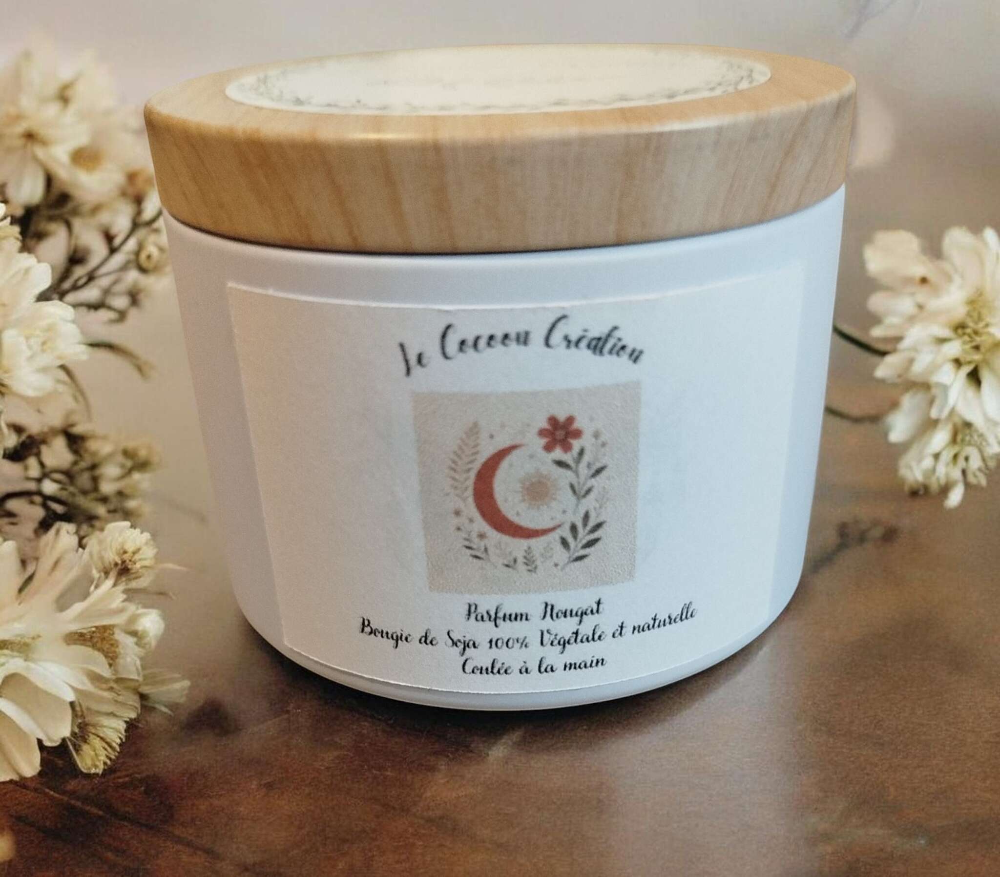Bougie Pot blanc 125ml Nougat