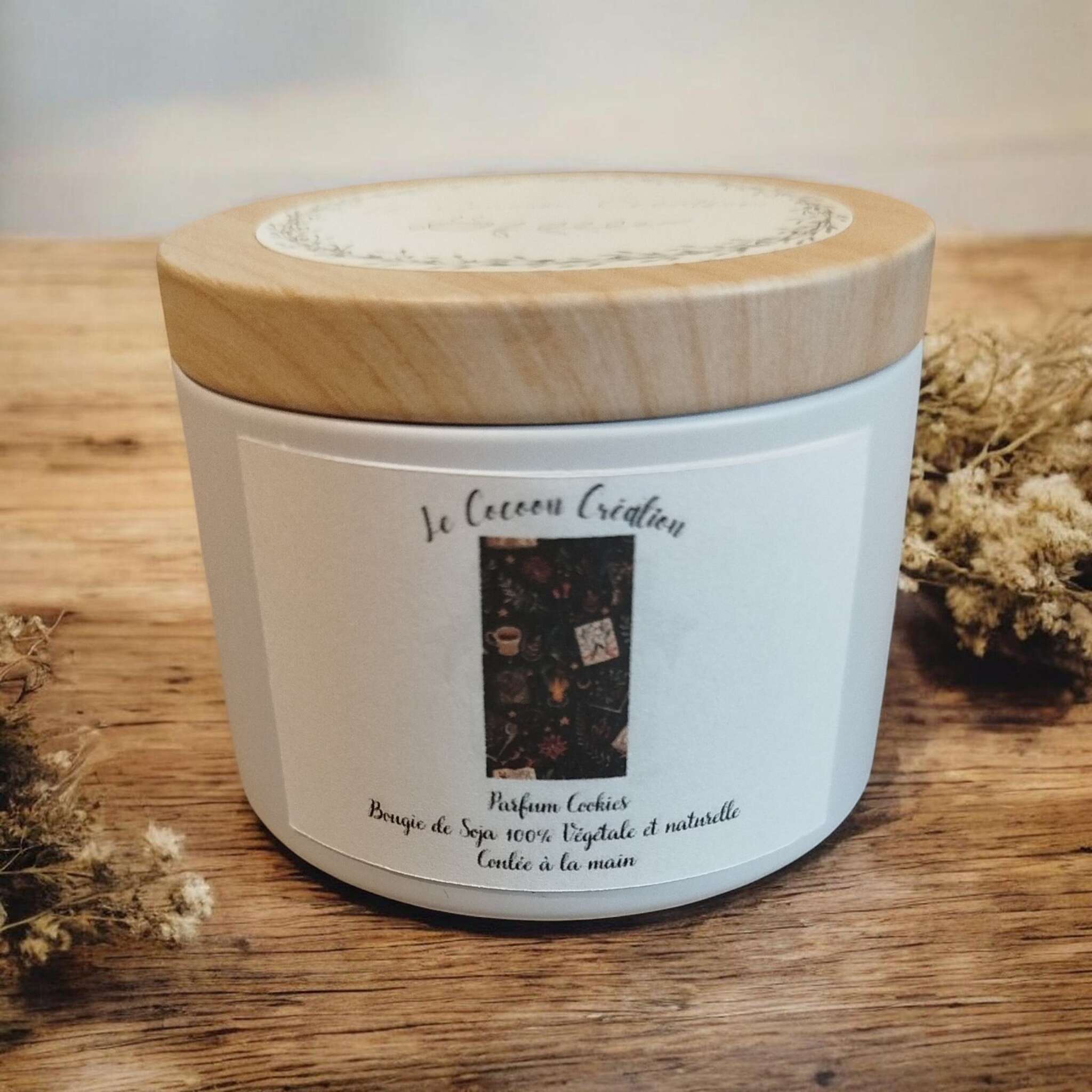Bougie Pot blanc 125ml Cookies