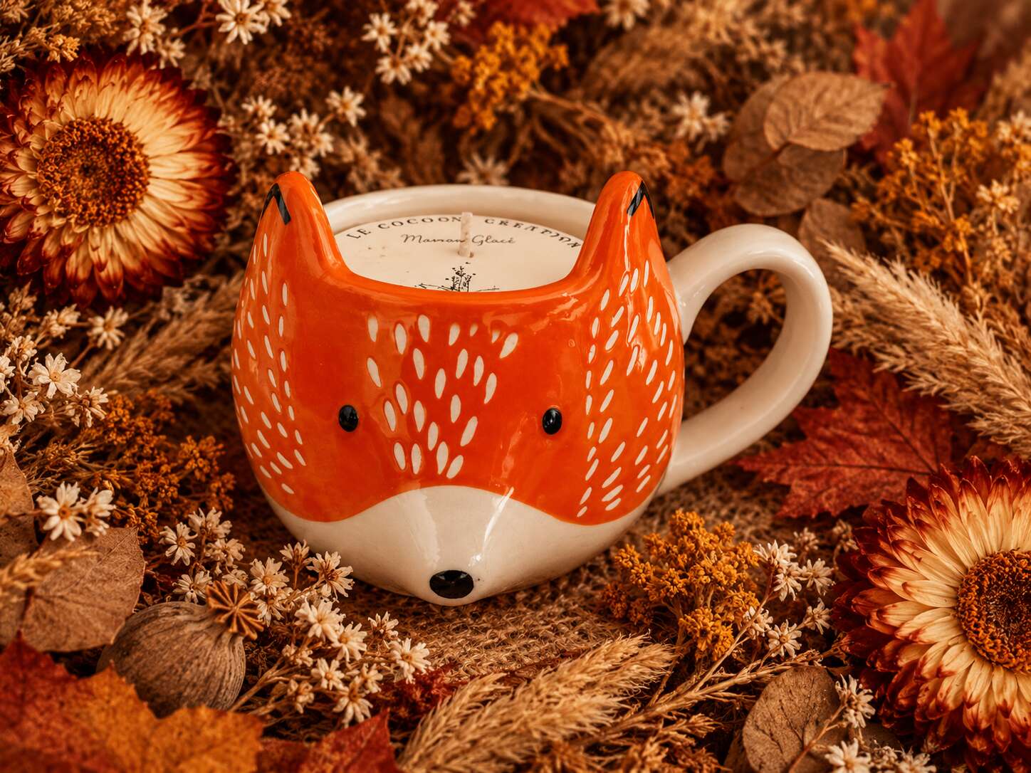 Bougie Tasse Renard Caramel Beurre Salé
